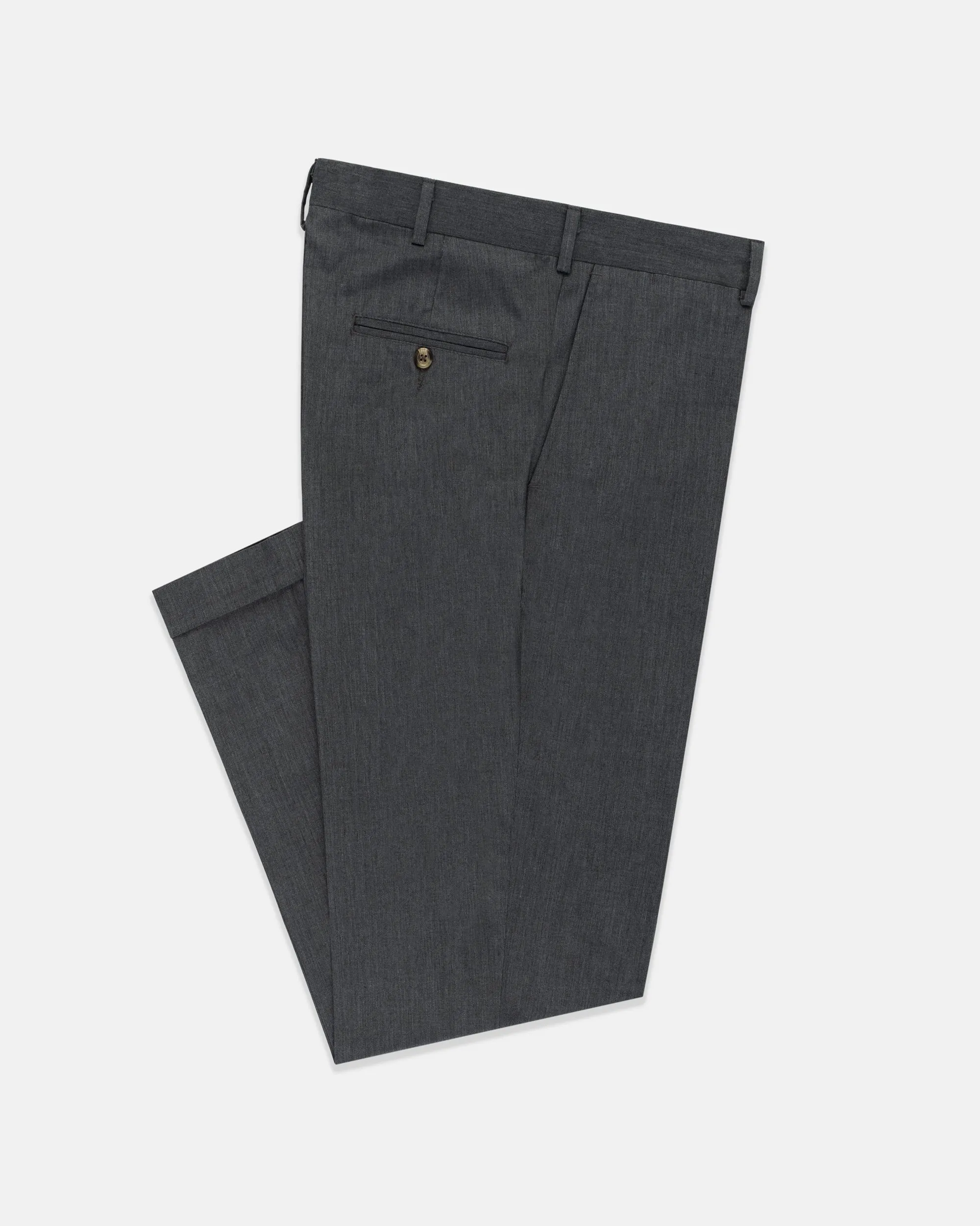 CHARCOAL POPLIN TROUSERS