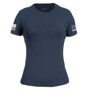 Club Member - Women's Basic Slim Fit T-Shirt- Heather Navy