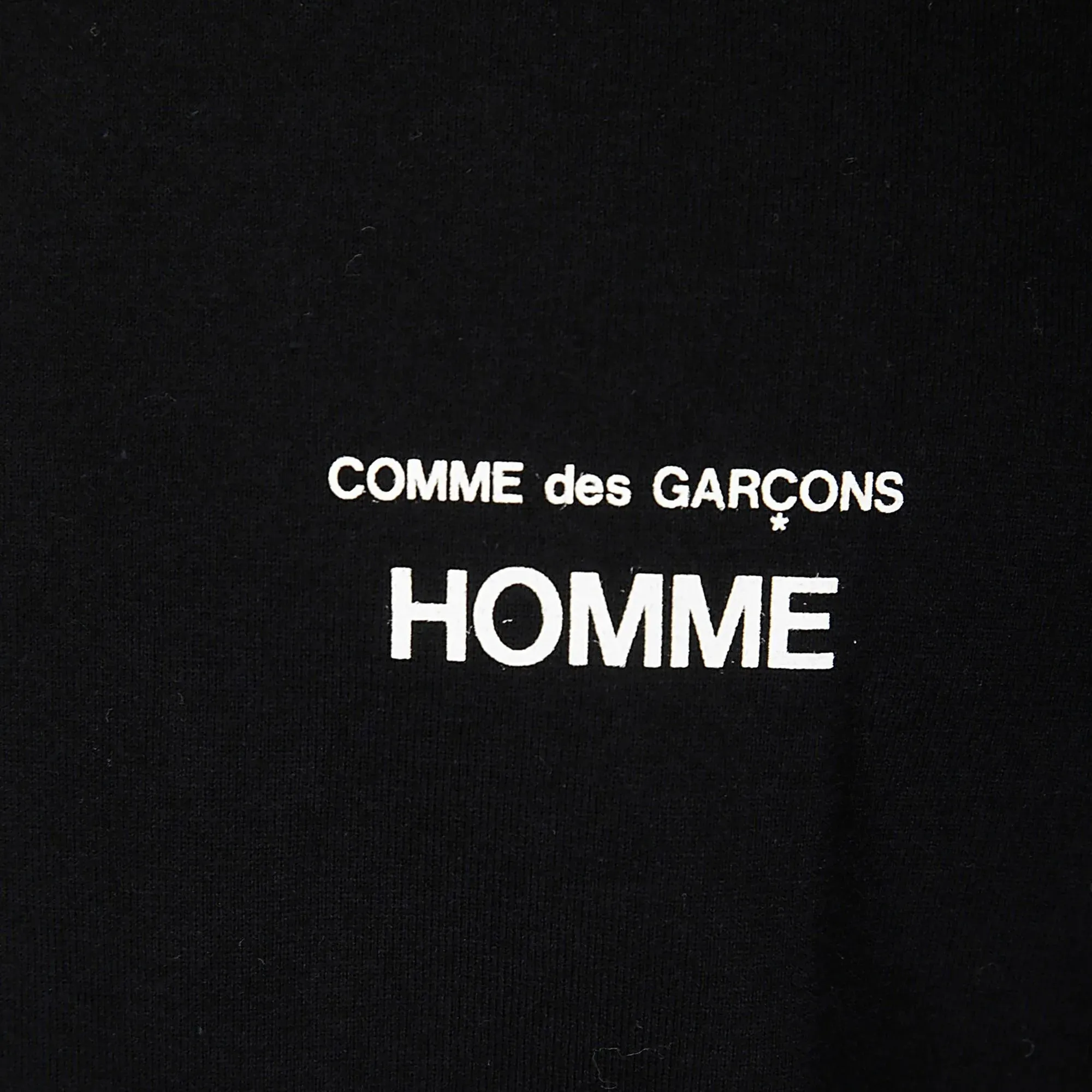 Comme des Garcons Homme Cotton Jersey Garment Print T-Shirt HO-T101-051 Black