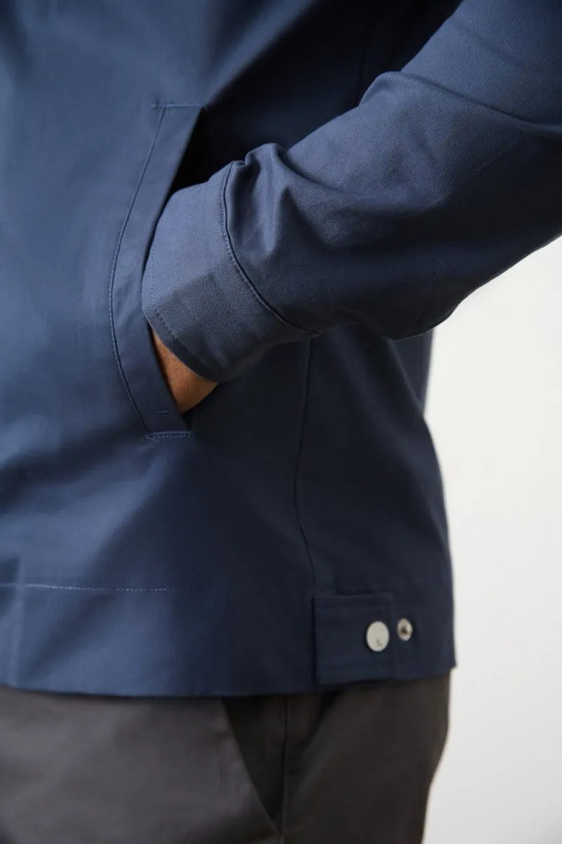 Cotton Blend Harrington in Airforce