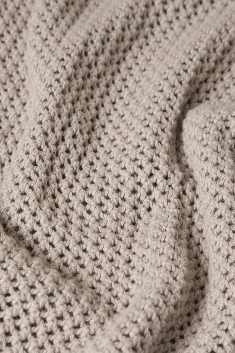 Crochet Knitted Shirt in Neutral