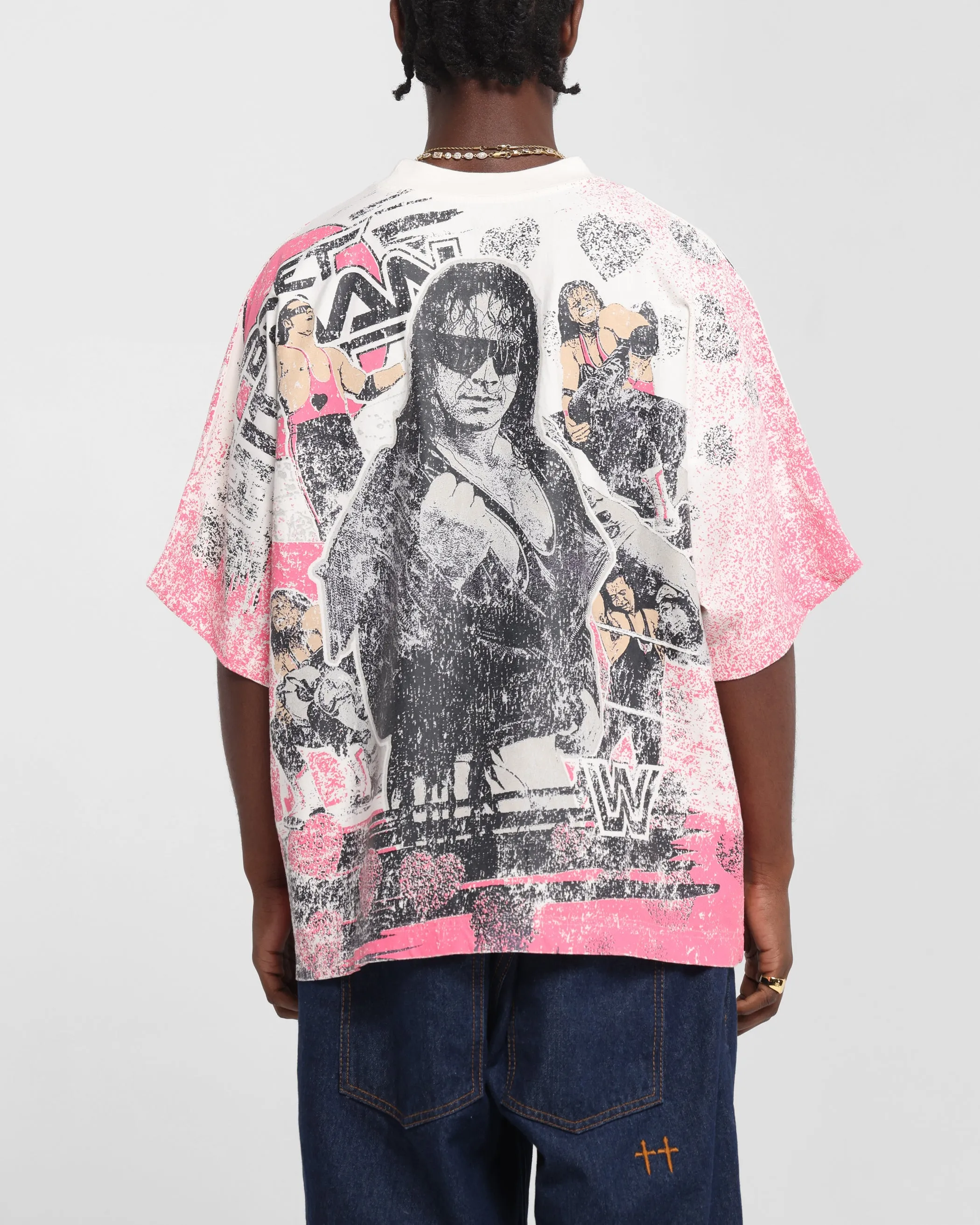 Culture Kings X WWE Bret 'The Hit Man' Hart AOP T-Shirt White