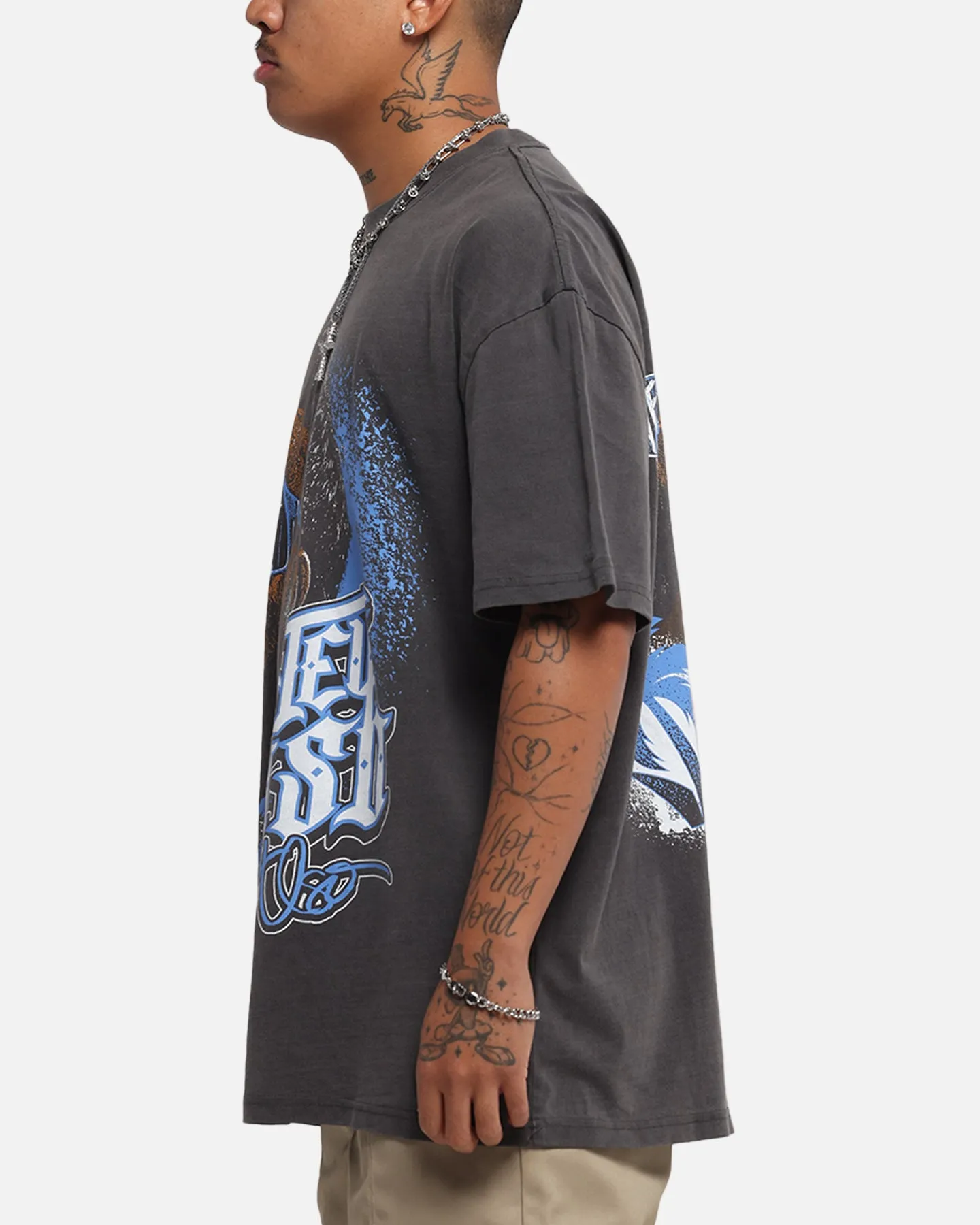 Culture Kings X WWE Jey Uso Wrestlemania XLI Heavy T-Shirt Black Wash