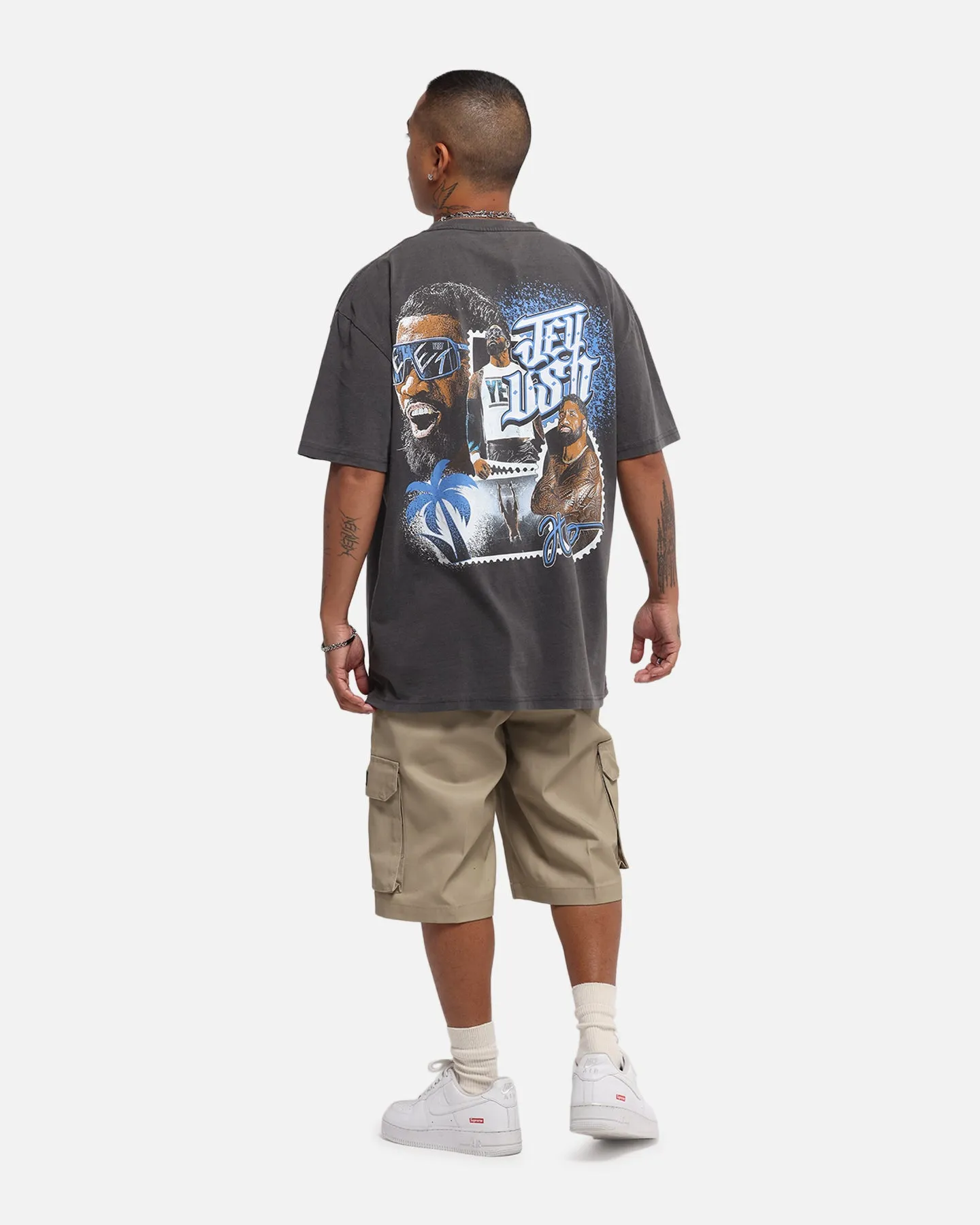 Culture Kings X WWE Jey Uso Wrestlemania XLI Heavy T-Shirt Black Wash