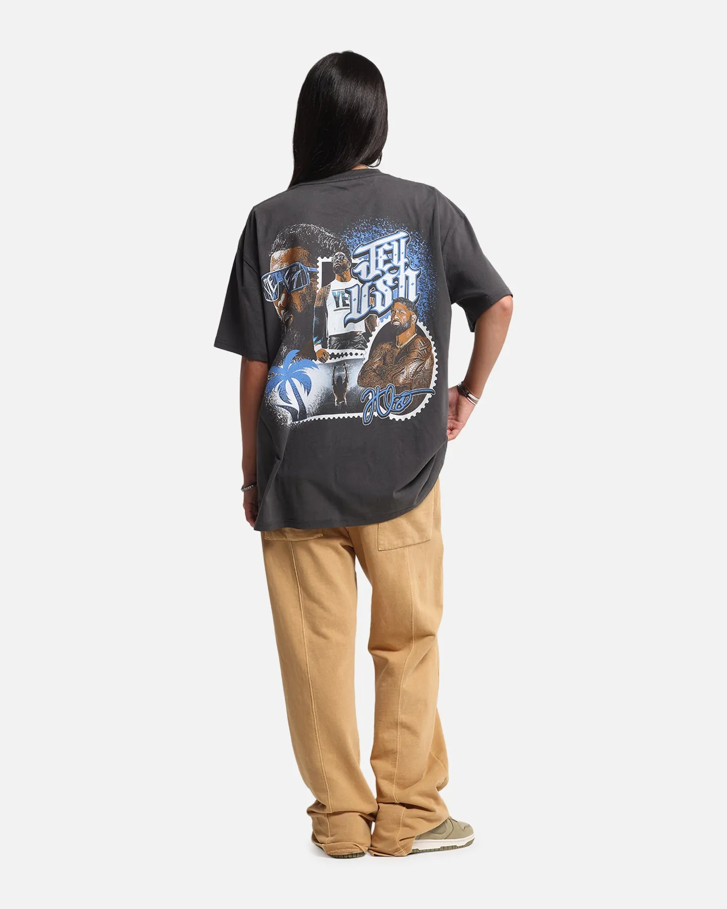 Culture Kings X WWE Jey Uso Wrestlemania XLI Heavy T-Shirt Black Wash