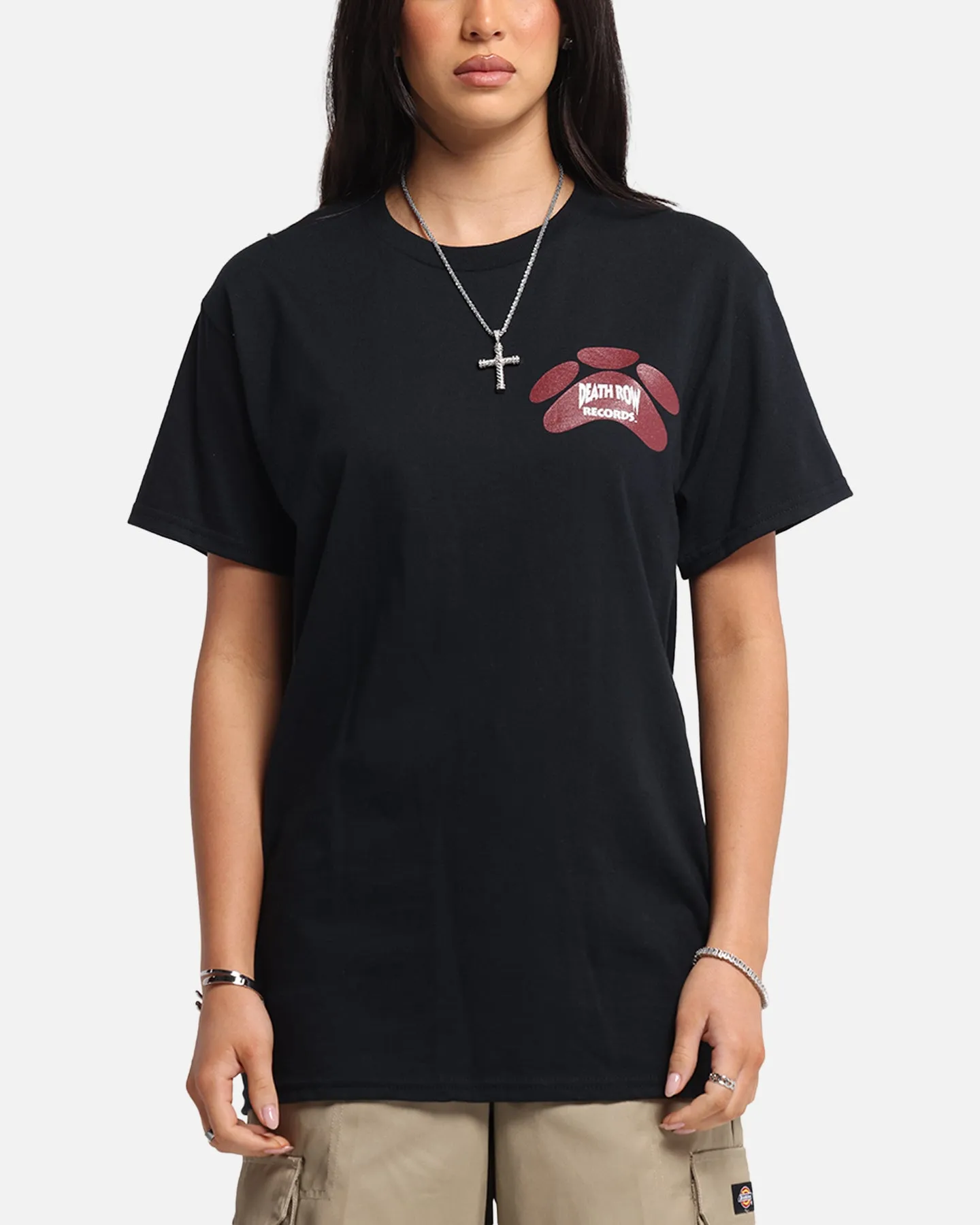 Deathrow Records Doberman Bandana T-Shirt Black