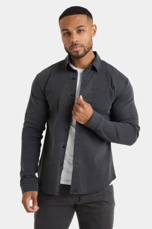 Denim Shirt in Dark Grey