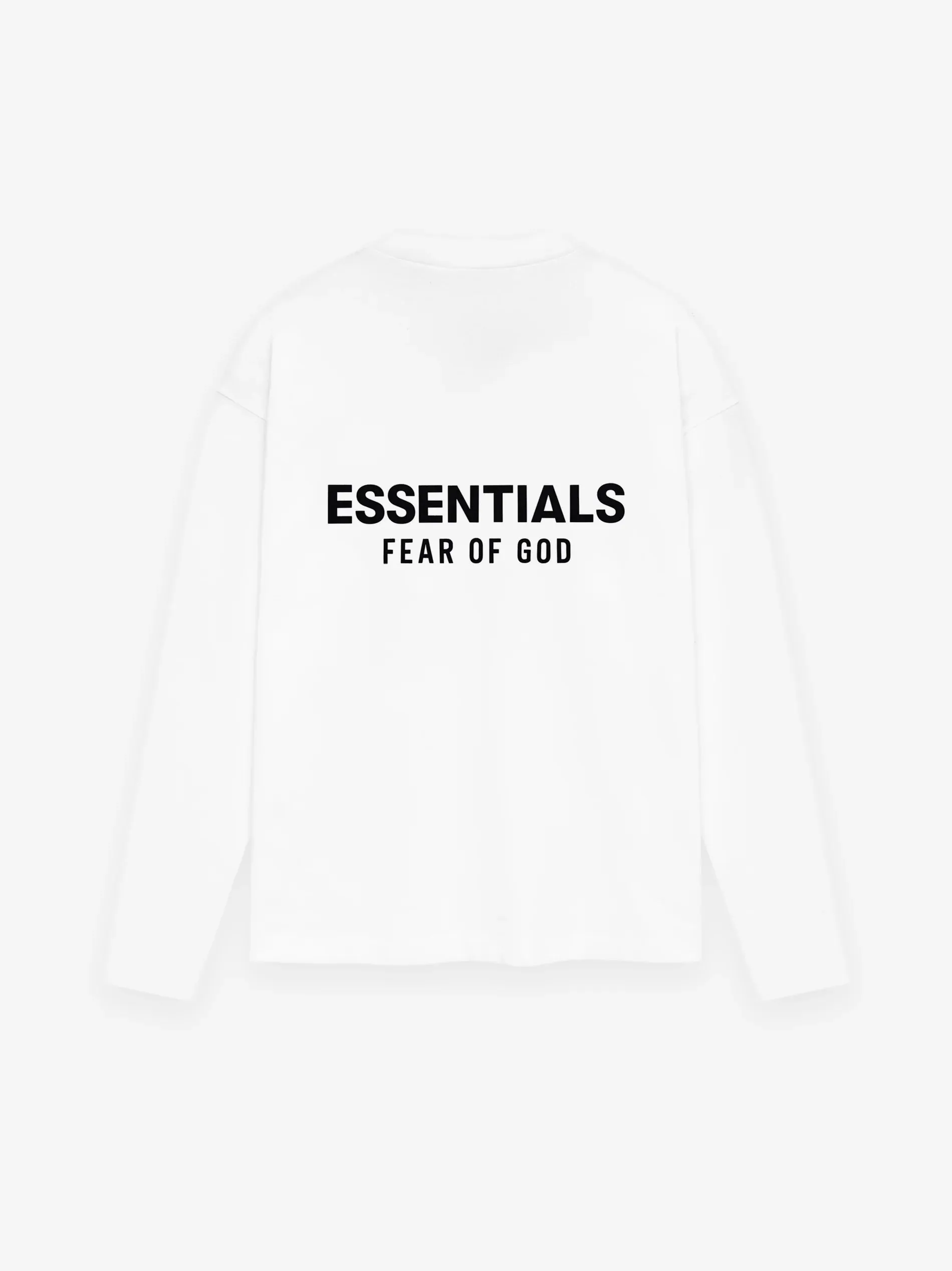 Fear of God Essentials Classic Long Sleeve Tee in White xld