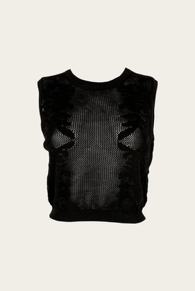 FIRENZE BLACK CROP TOP