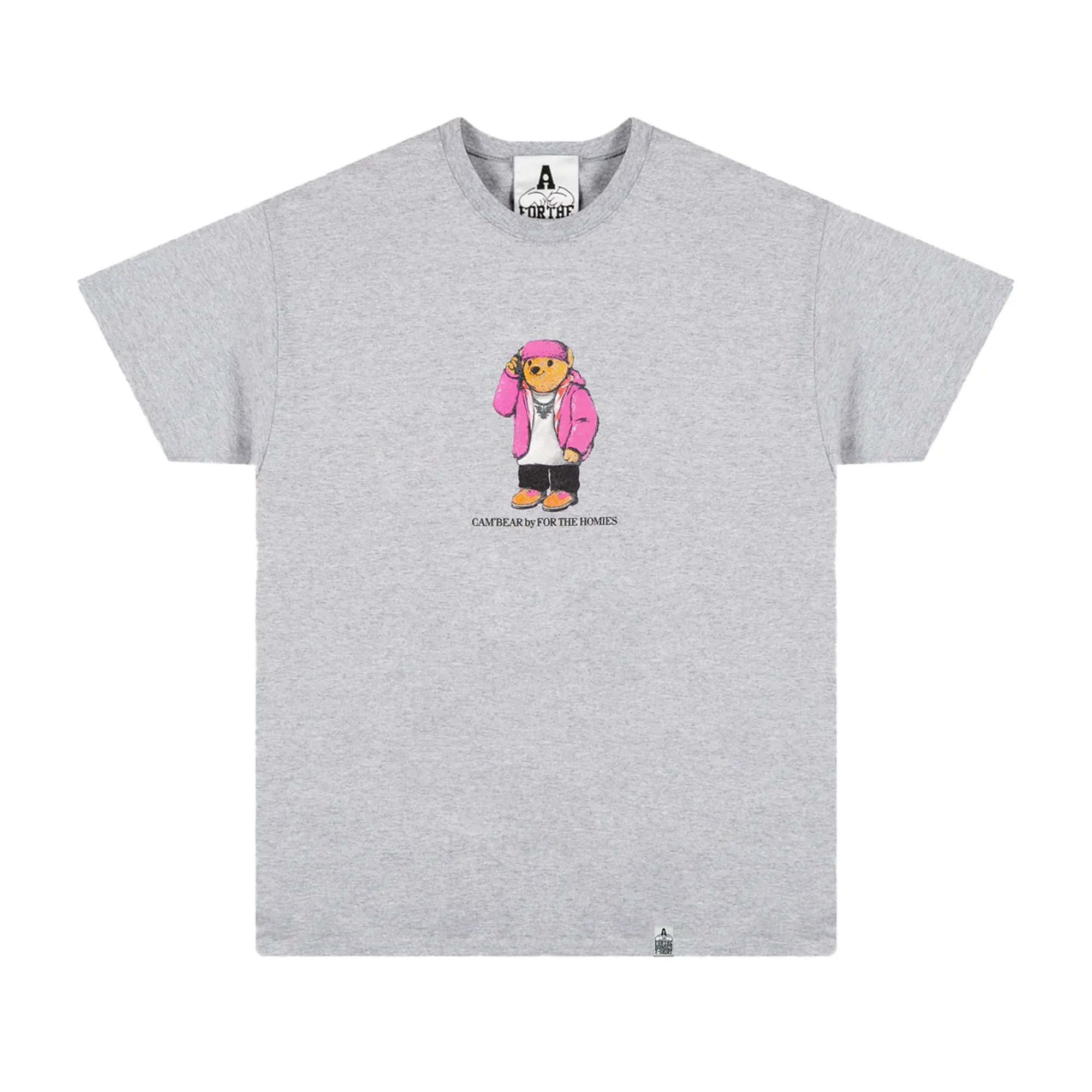 For The Homies Cam'Bear T-Shirt Athletic Grey