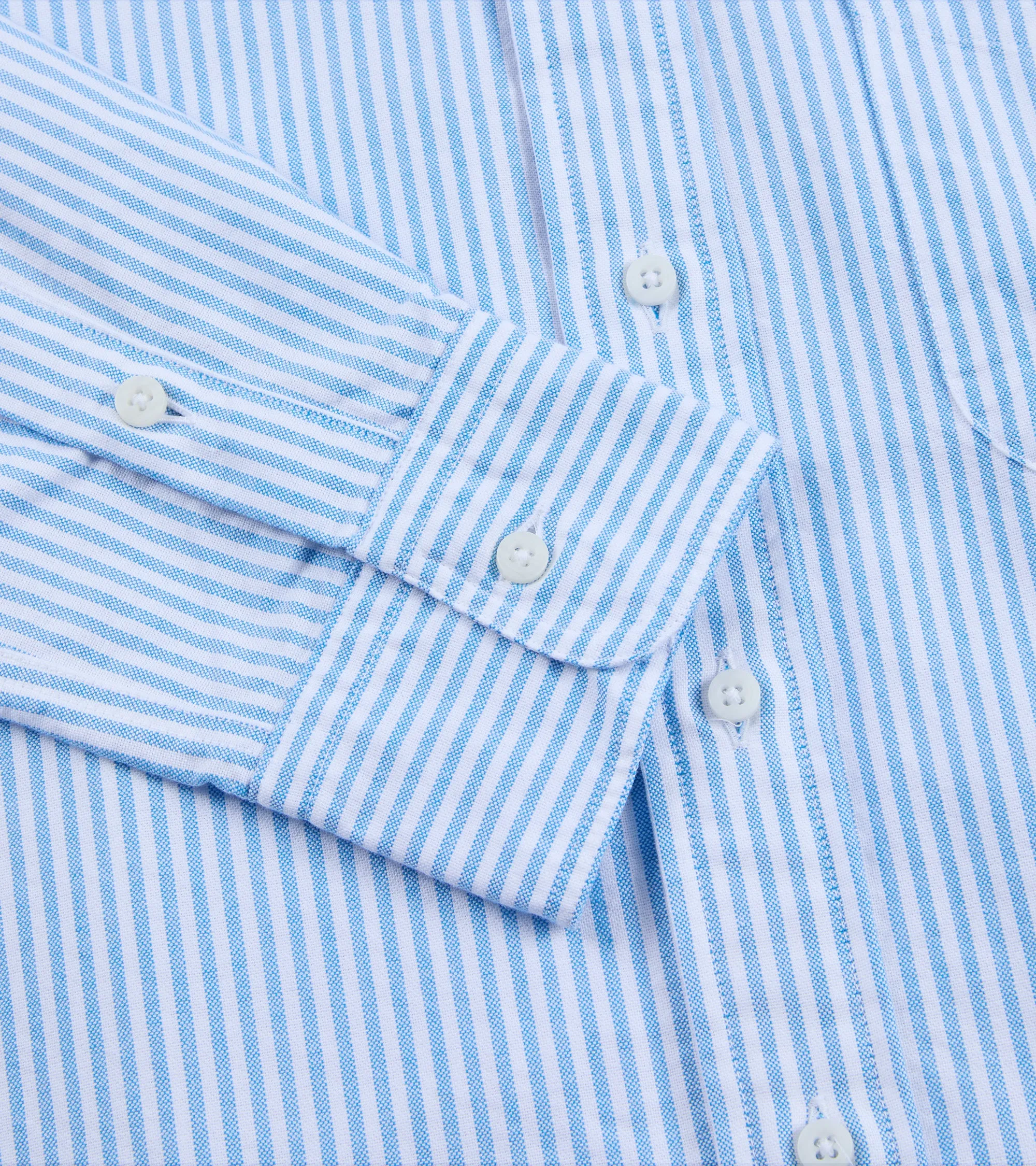Gitman Vintage Spring Striped Oxford Button Down Shirt: Teal