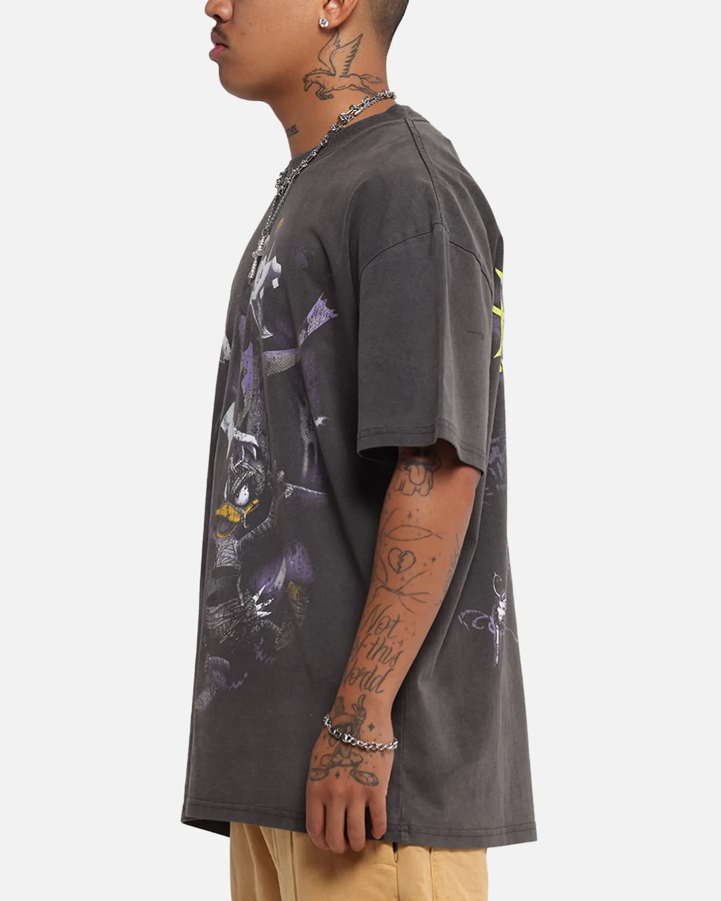 Goat Crew Disney Kingdom Hearts Halloween Town Heavy T-Shirt Black Wash