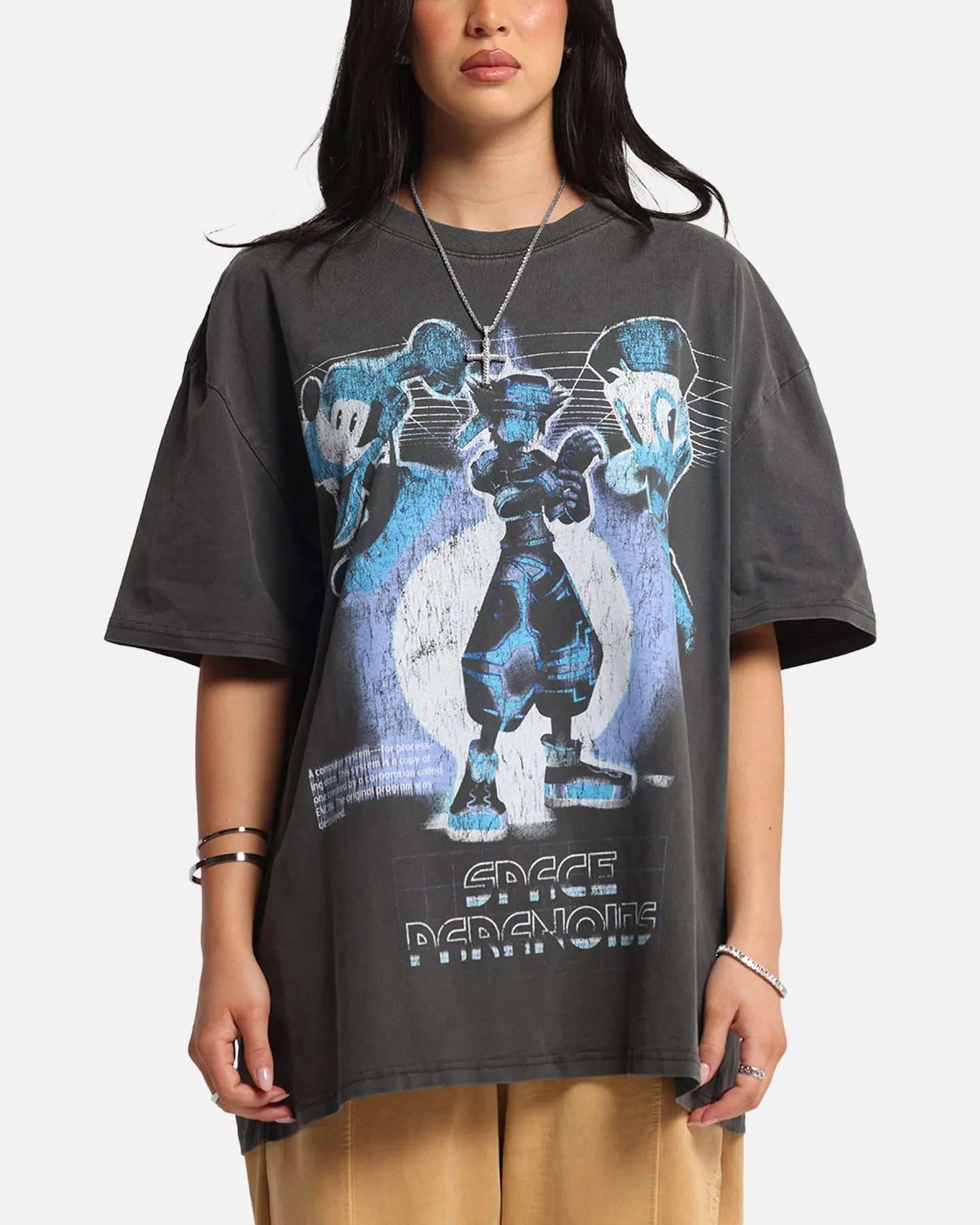 Goat Crew Disney Kingdom Hearts Space Paranoids Heavy T-Shirt Black Wash