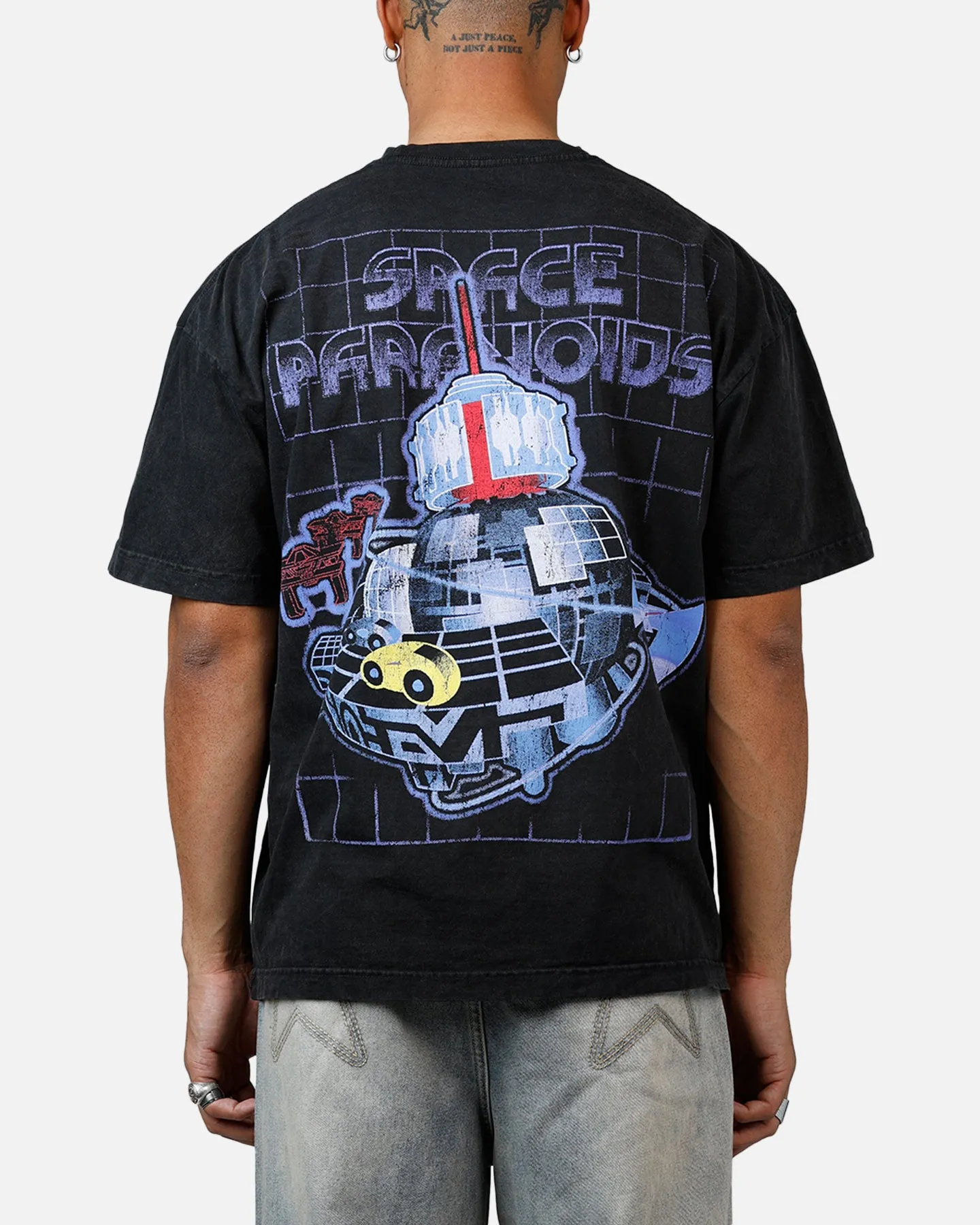 Goat Crew Disney Kingdom Hearts Space Paranoids Heavyweight T-Shirt Black Acidwash