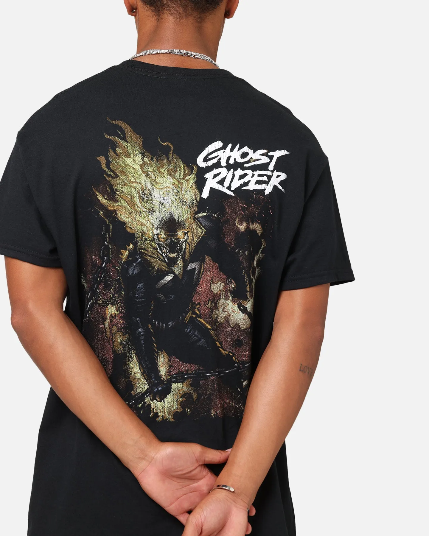 Goat Crew Marvel Ghost Rider Fire T-Shirt Black