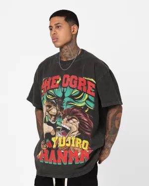 Goat Crew X Baki Yujiro Heavyweight Vintage T-Shirt Black Wash