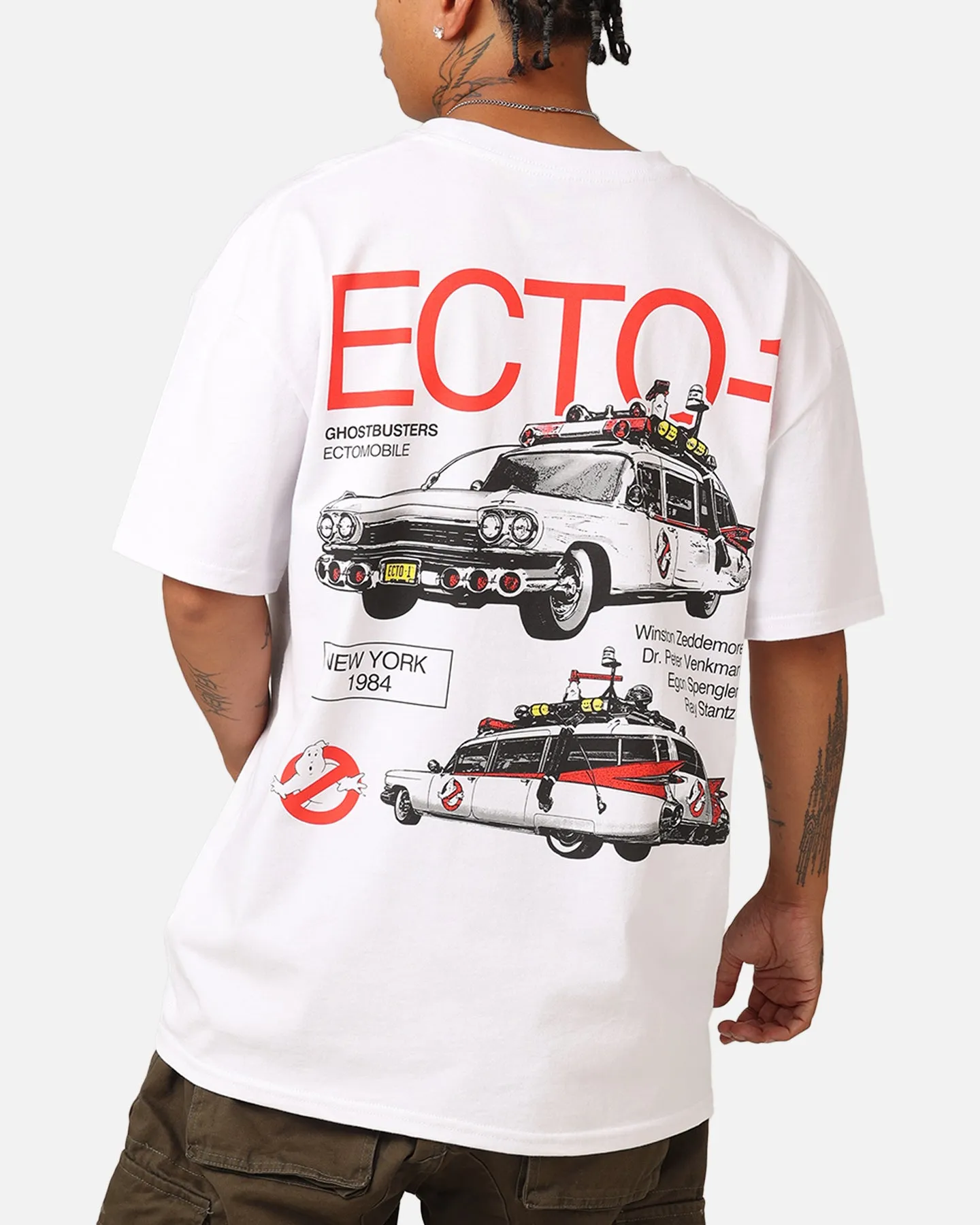 Goat Crew X Ghostbusters Ecto-1 Heavyweight T-Shirt White