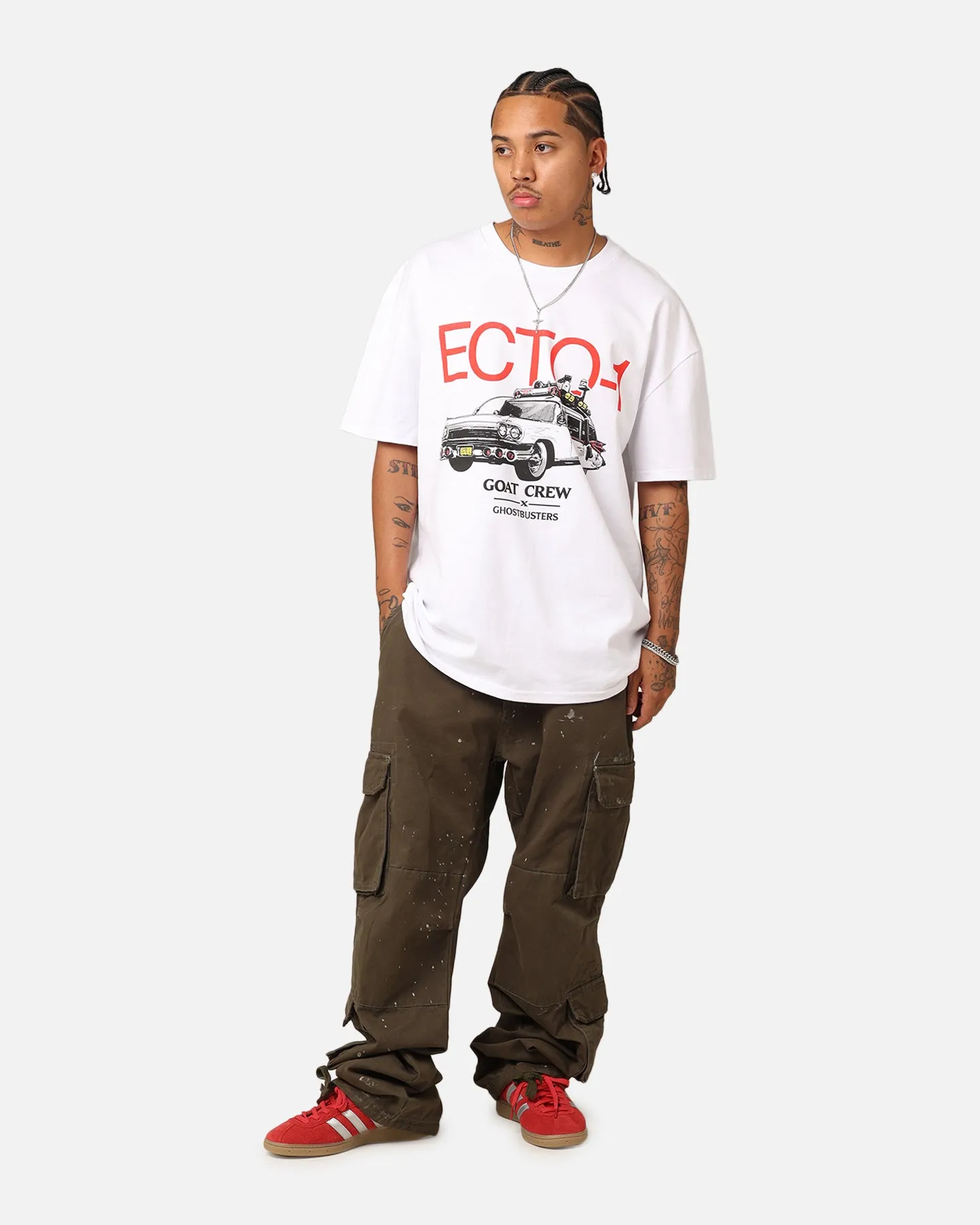 Goat Crew X Ghostbusters Ecto-1 Heavyweight T-Shirt White