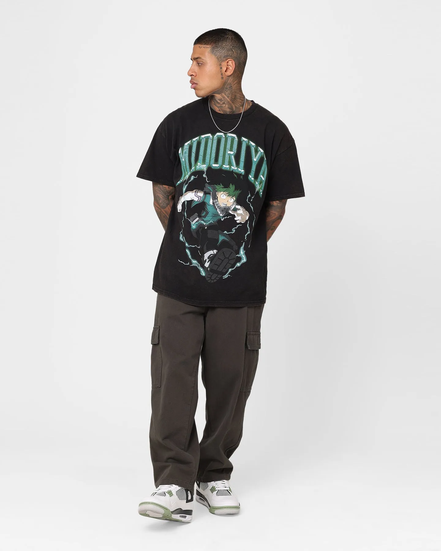 Goat Crew X My Hero Academia Midoriya Vintage T-Shirt Black Wash