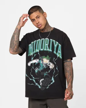 Goat Crew X My Hero Academia Midoriya Vintage T-Shirt Black Wash