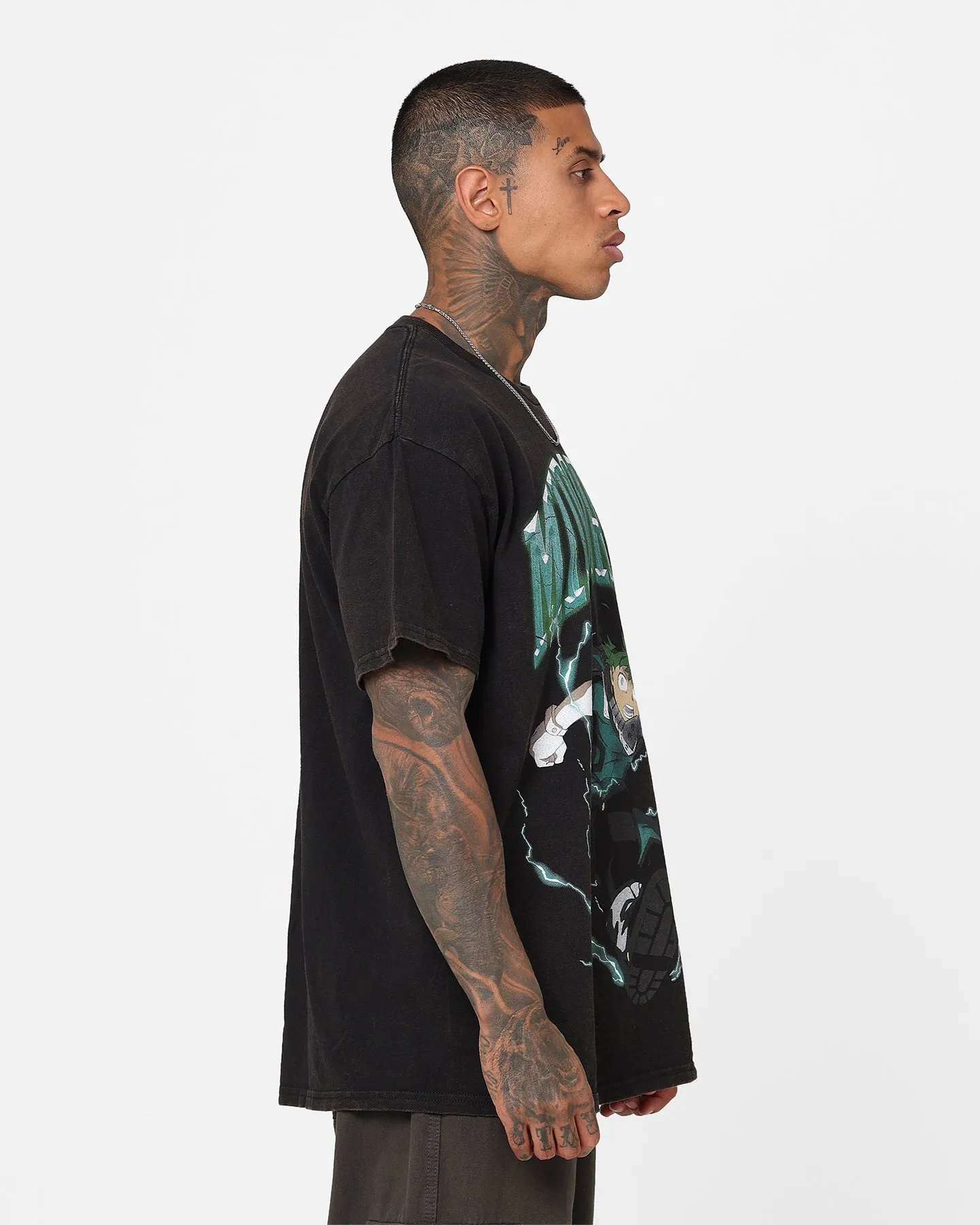 Goat Crew X My Hero Academia Midoriya Vintage T-Shirt Black Wash