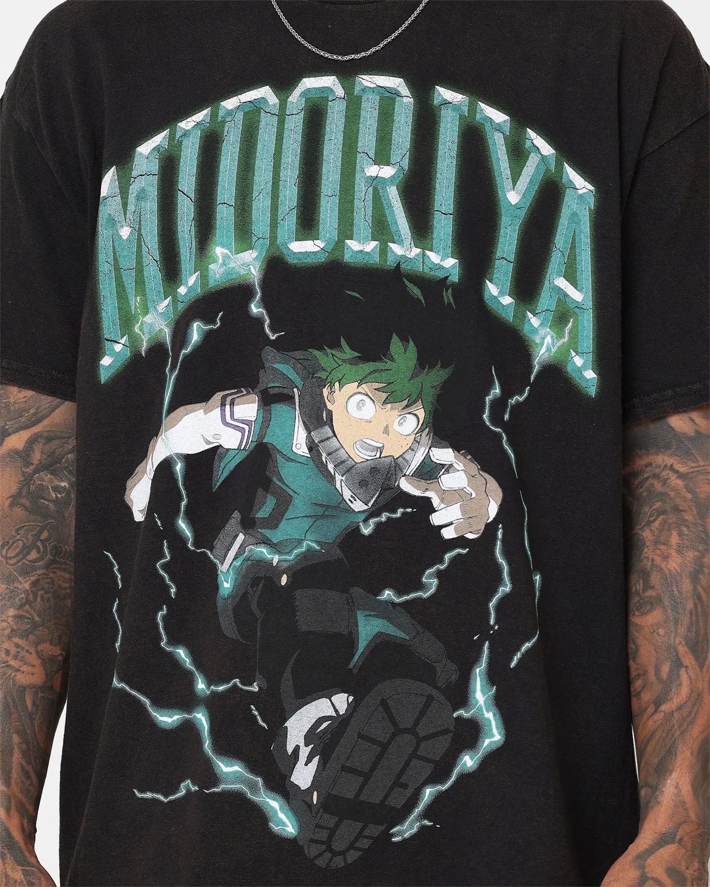 Goat Crew X My Hero Academia Midoriya Vintage T-Shirt Black Wash