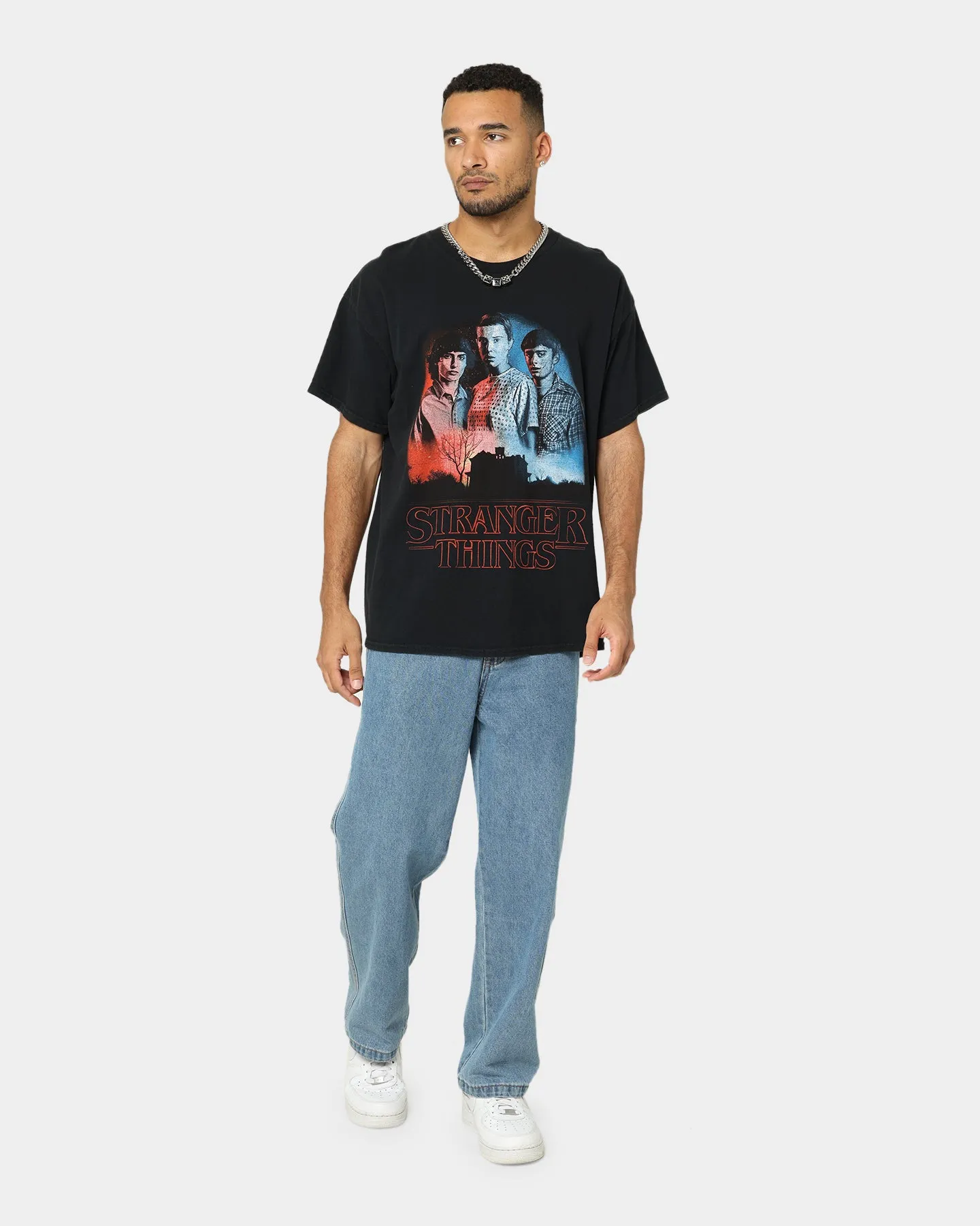Goat Crew X Stranger Things Beginning Vintage T-Shirt Washed Black