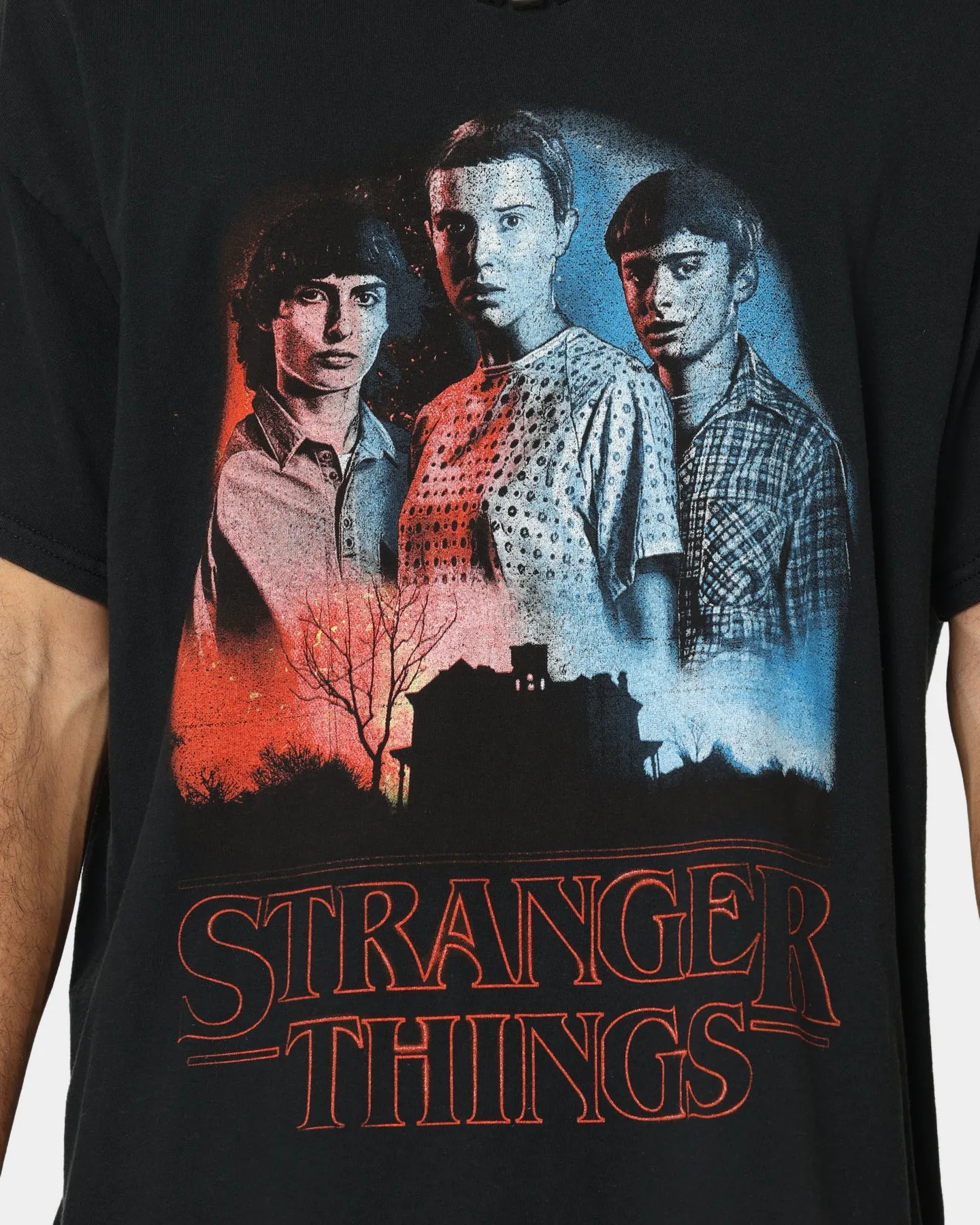 Goat Crew X Stranger Things Beginning Vintage T-Shirt Washed Black