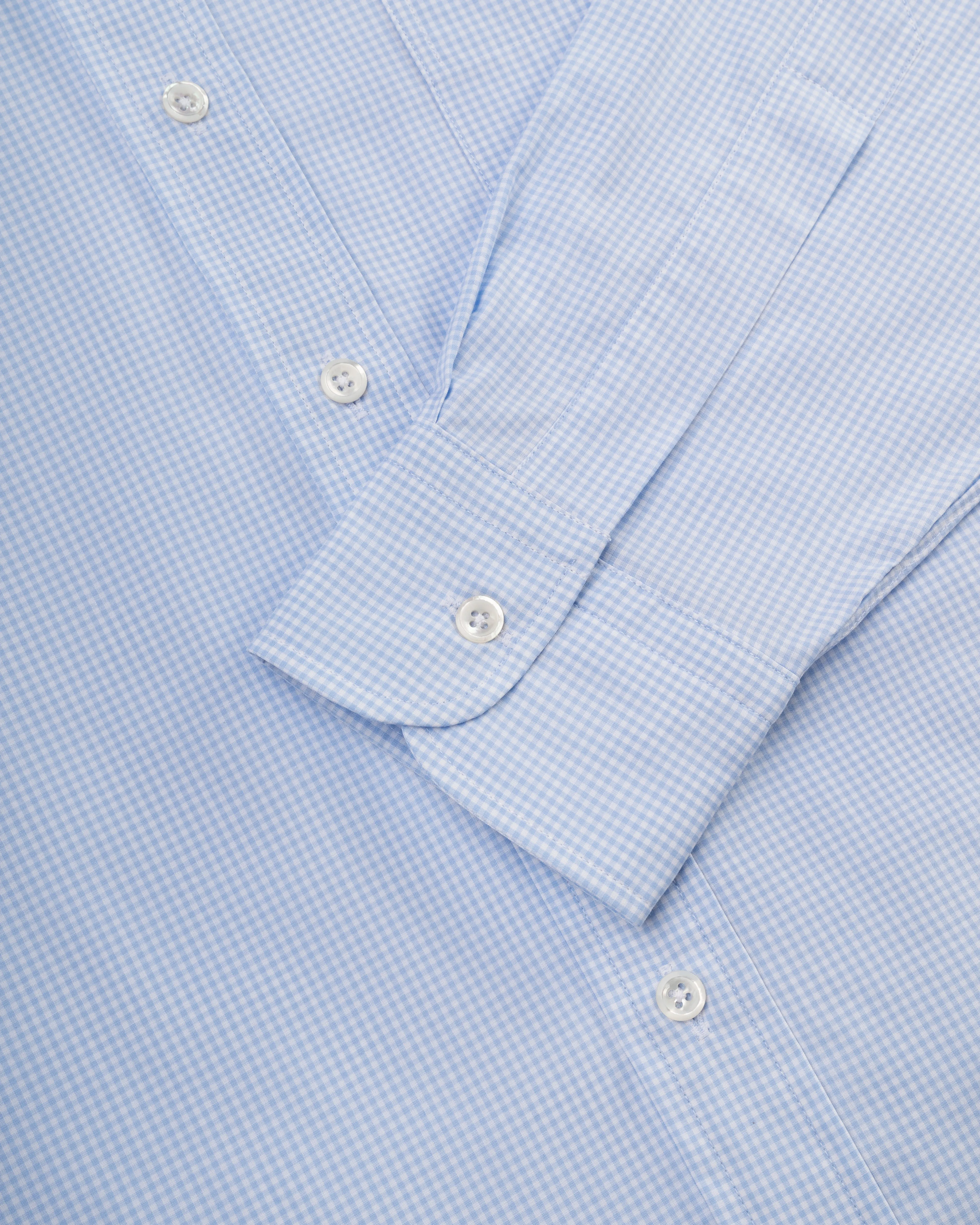 GOLD LABEL DRESS SHIRT - LIGHT BLUE MINI GINGHAM