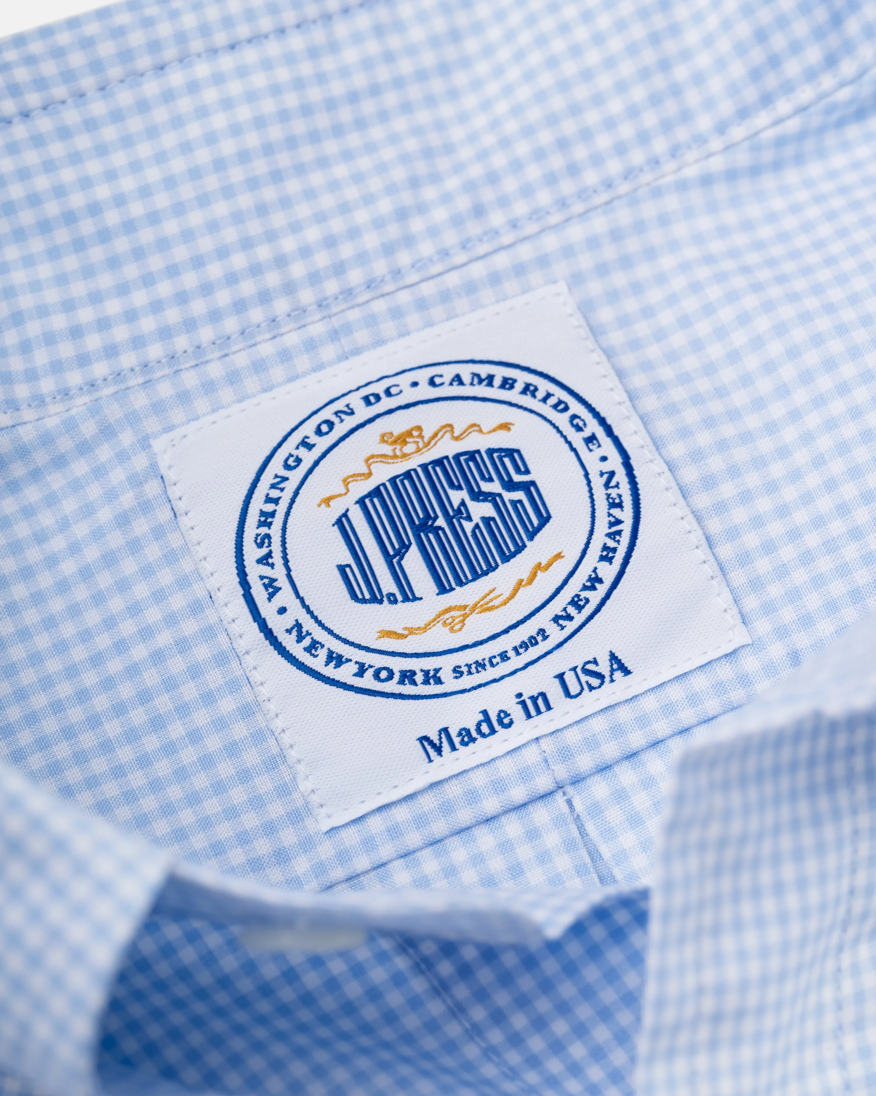 GOLD LABEL DRESS SHIRT - LIGHT BLUE MINI GINGHAM