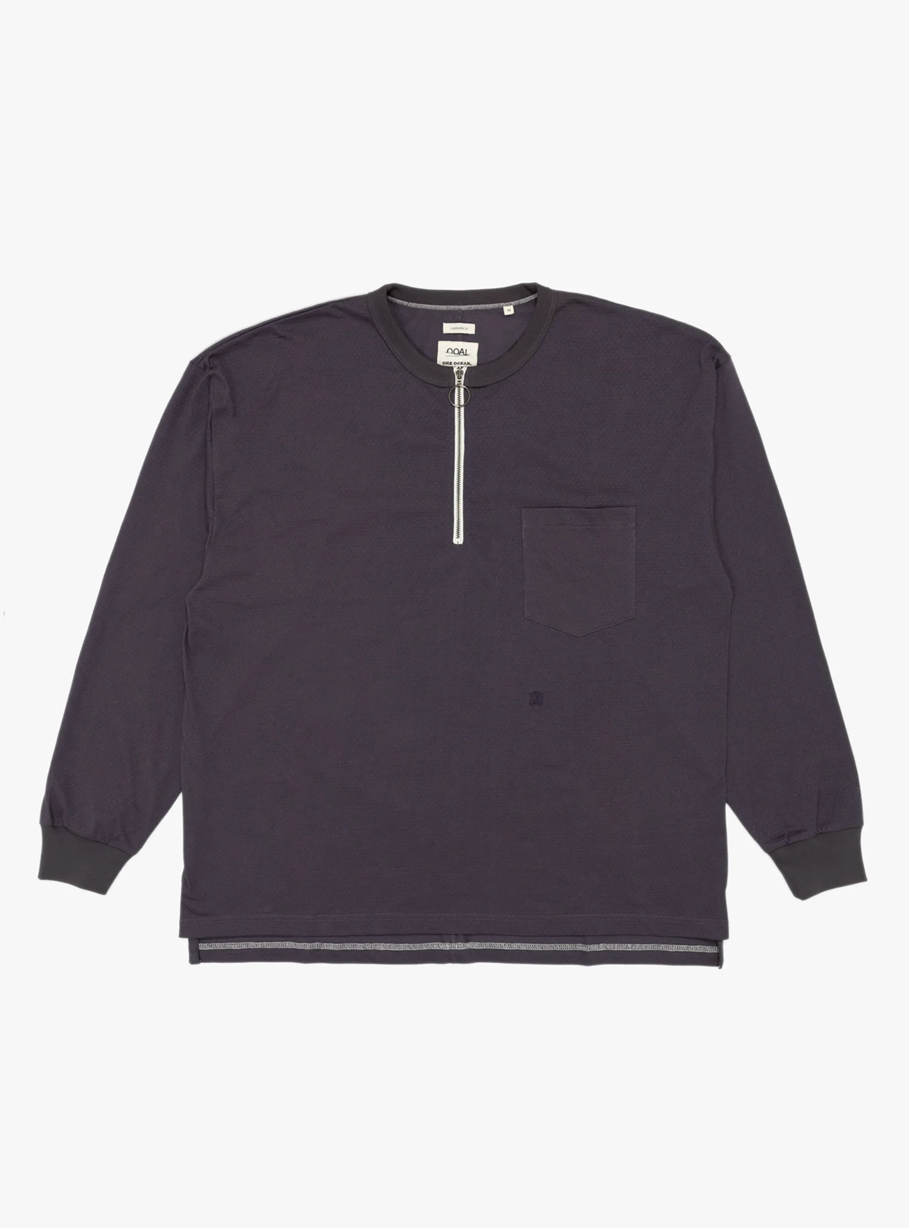 Half Zip L/S Tee Vintage Navy