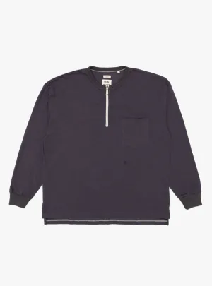 Half Zip L/S Tee Vintage Navy