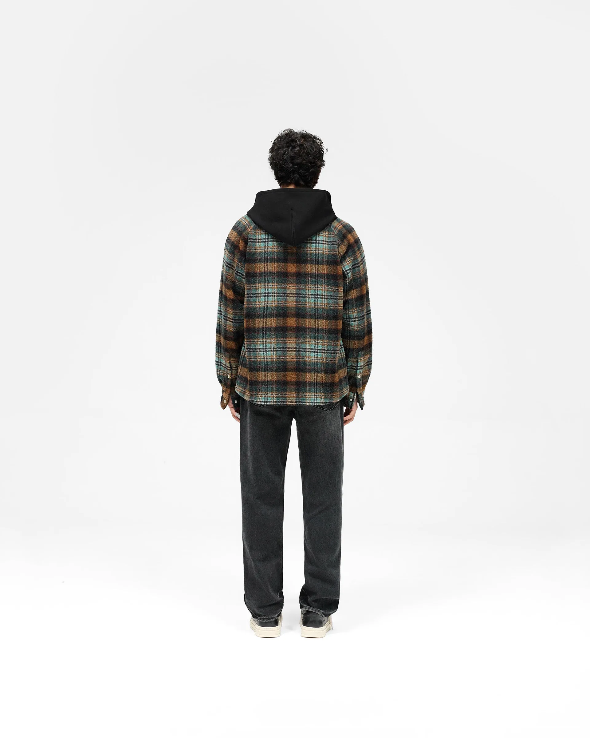 Hooded Overshirt - Check
