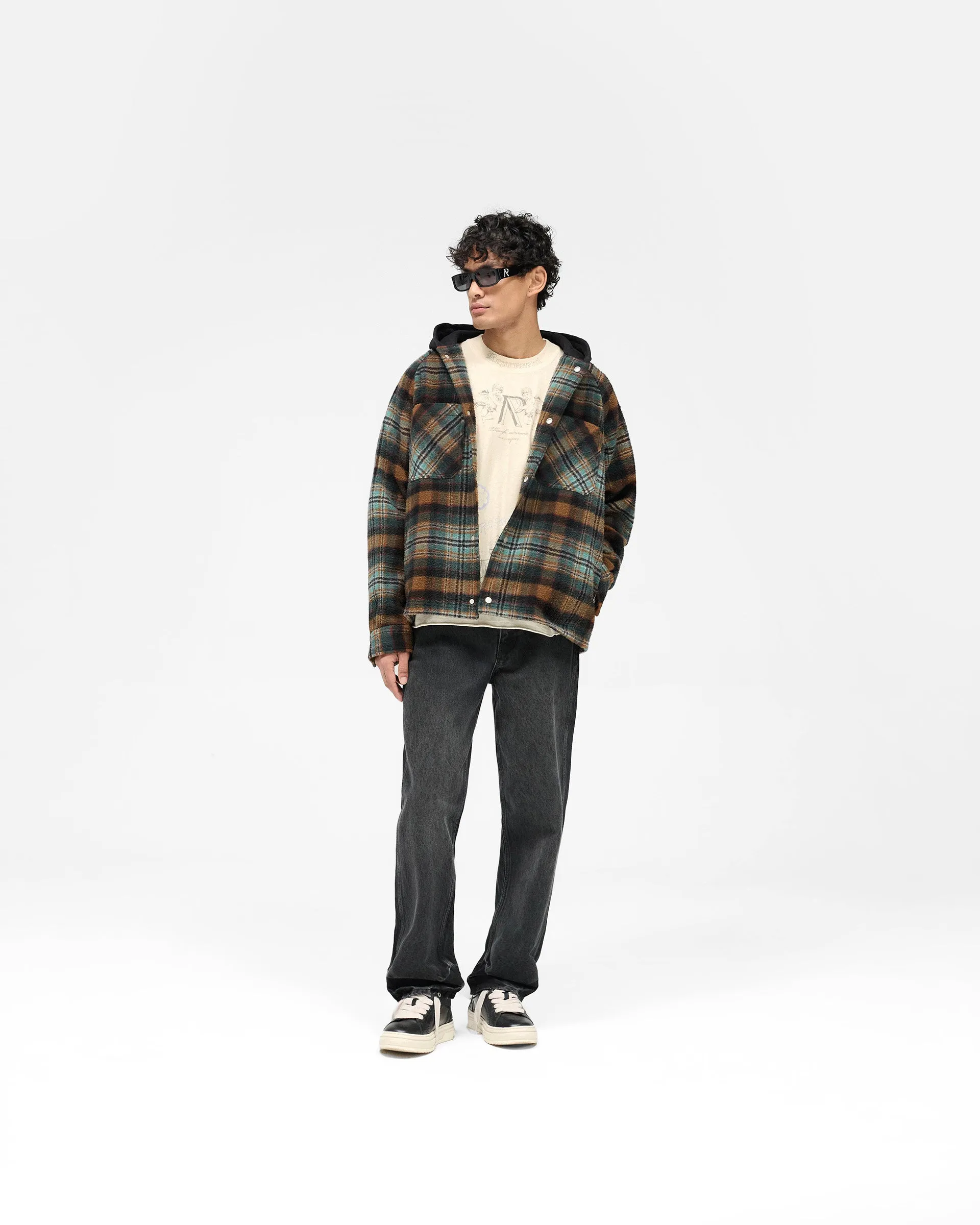 Hooded Overshirt - Check