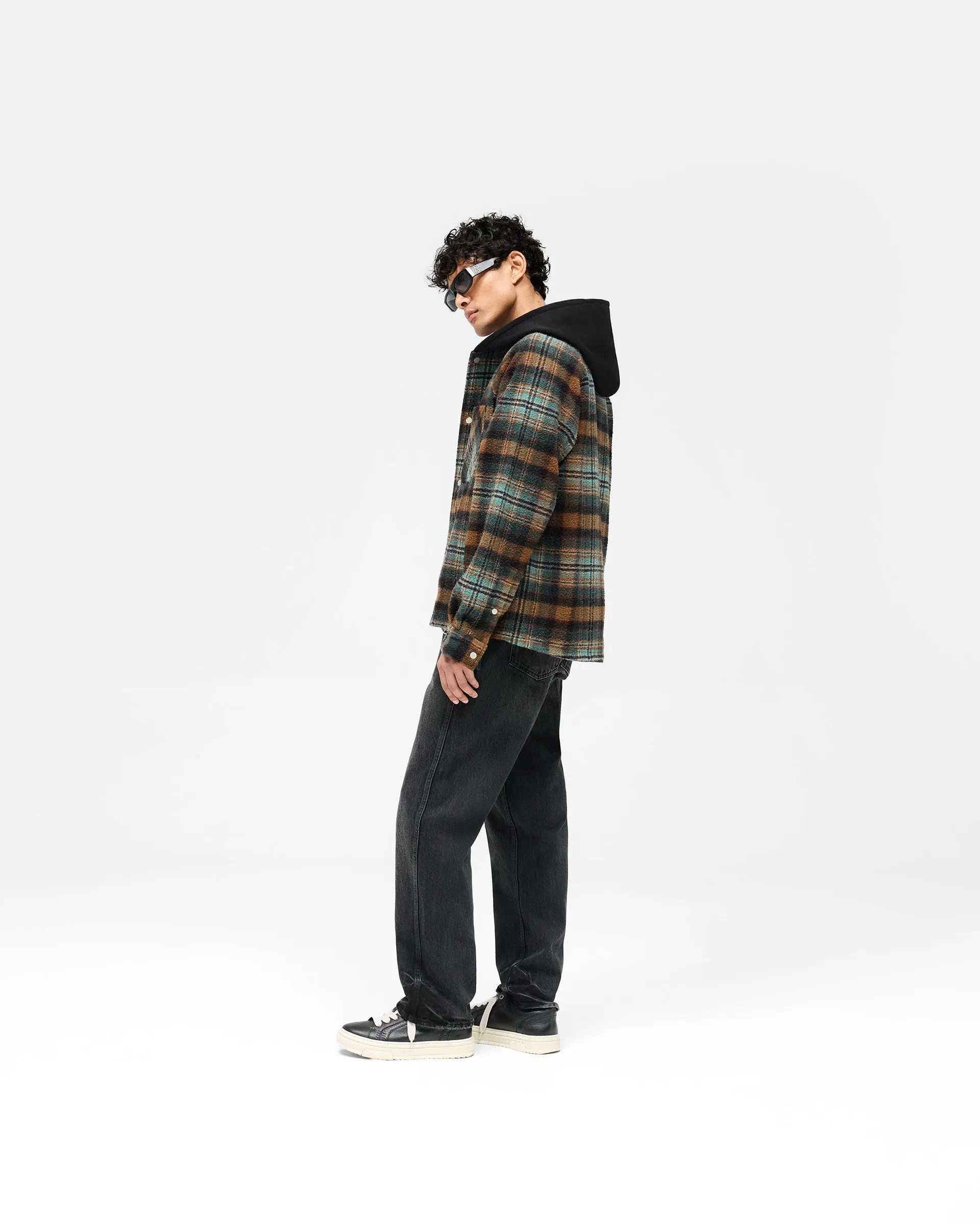 Hooded Overshirt - Check