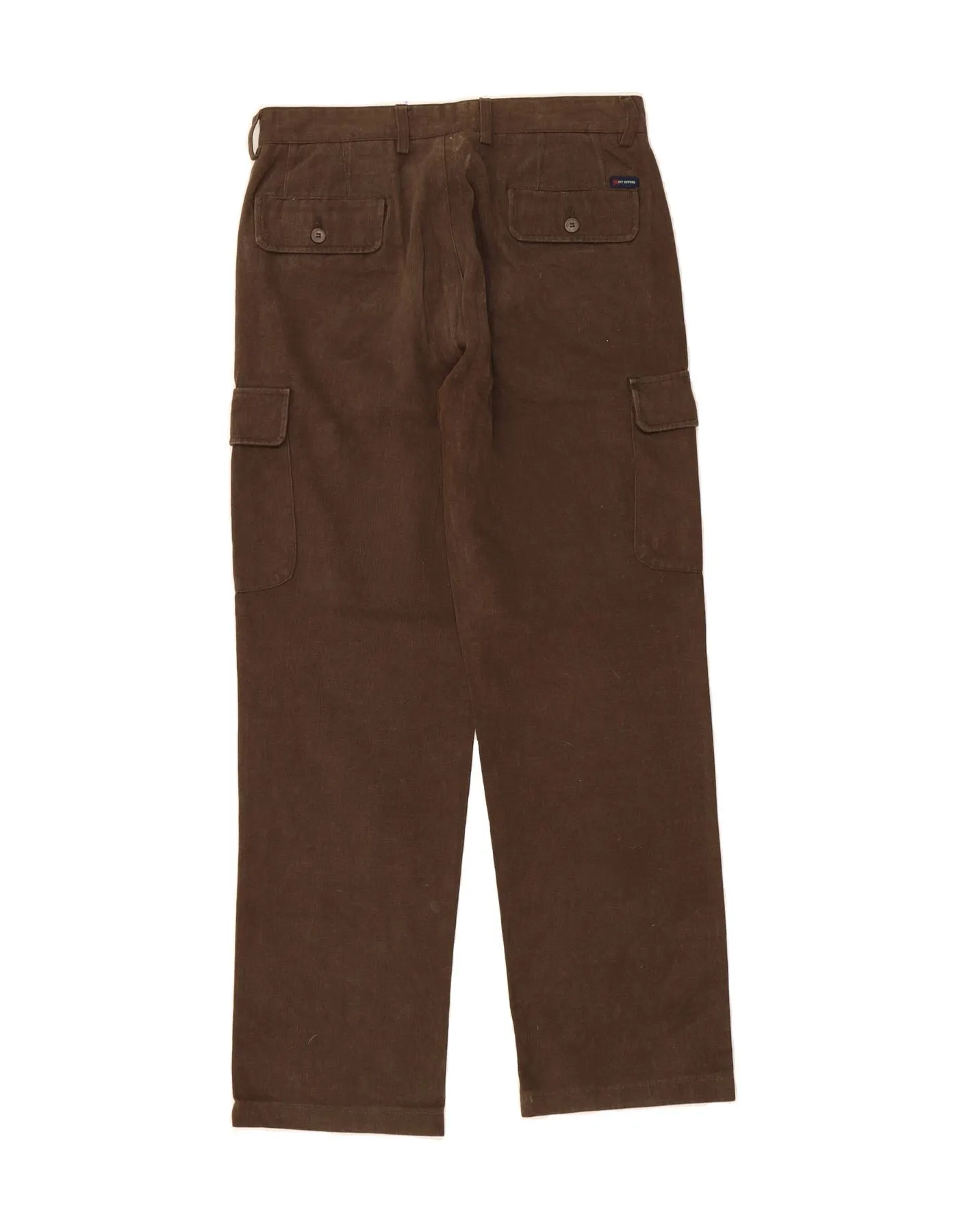 IVY OXFORD Mens Straight Cargo Trousers IT 48 Medium W31 L31 Brown Cotton