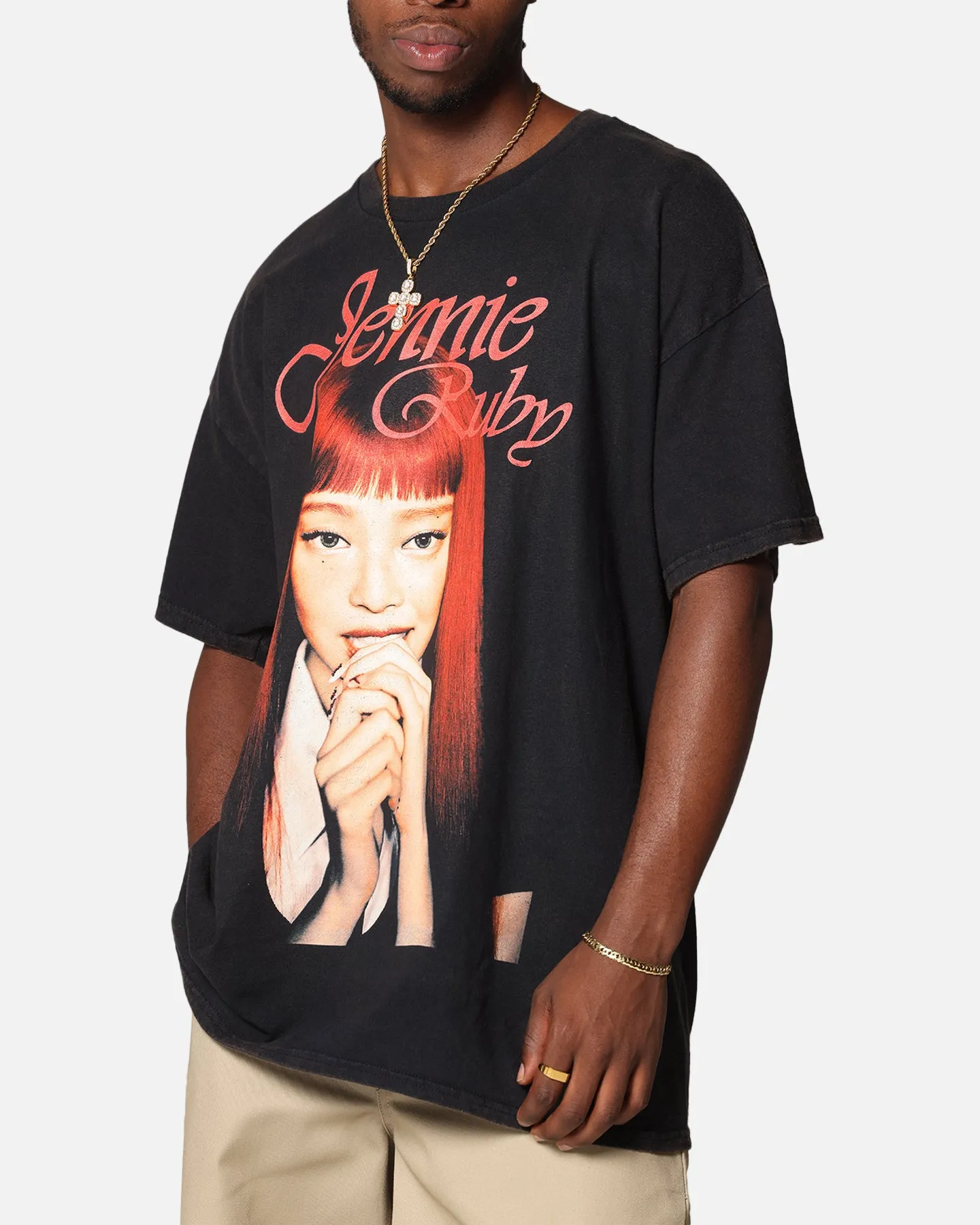 Jennie Ruby Nail Bite T-Shirt Black Vintage