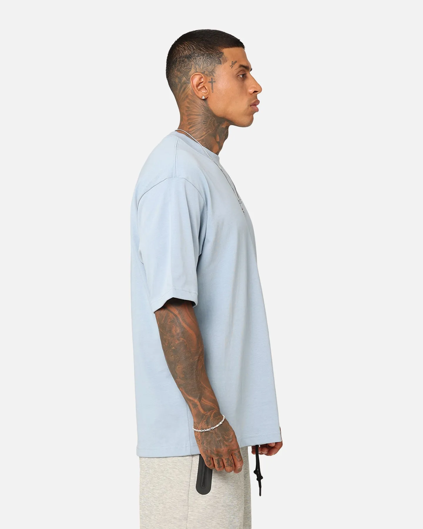 Jordan Brand Sneaker Patch Crew T-Shirt Blue Grey