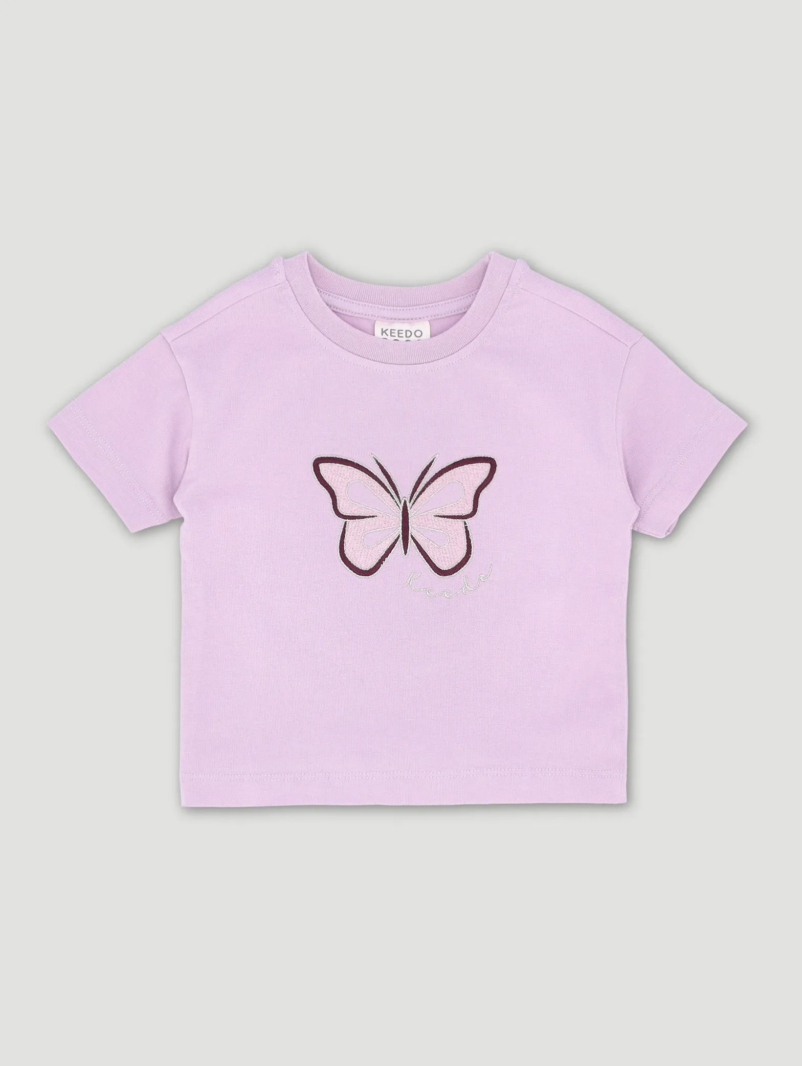 Keedo Baby Girls Butterfly Short Sleeve Fashion Tee