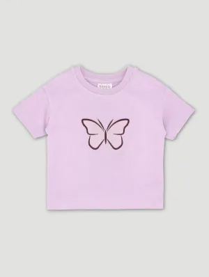 Keedo Baby Girls Butterfly Short Sleeve Fashion Tee