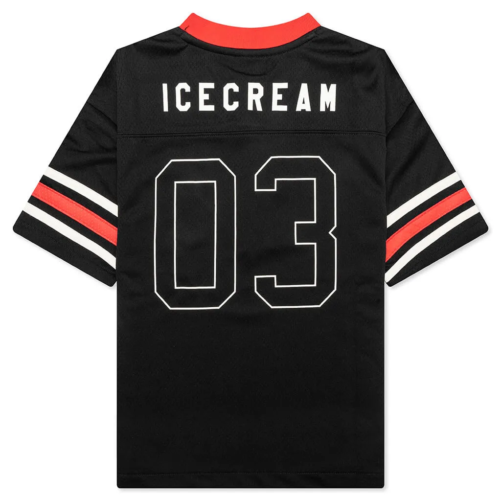 Kids Oversized Game Jersey S/S Knit - Black