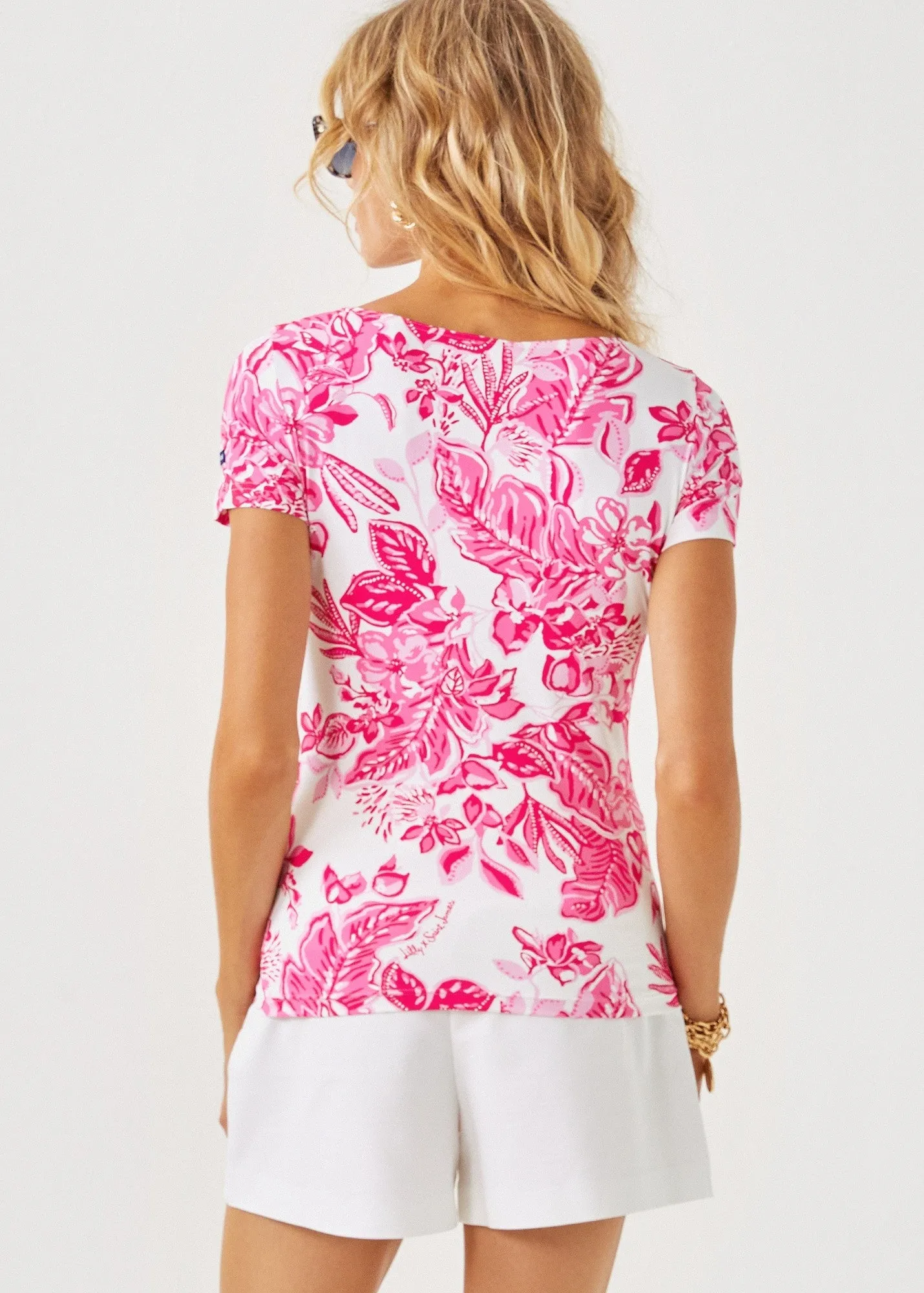 Lilly Pulitzer x GARDE-COTE - Short-Sleeve Stretch Top with Exclusive Lilly Print (SOLEIL ROSE PINK)