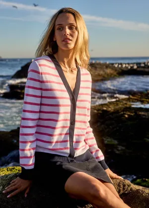 MANOSQUE - Striped Cotton Cardigan (CÔTE D'AZUR)