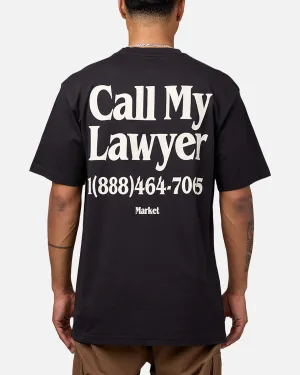Market Call My Lawyer T-Shirt Washed Black