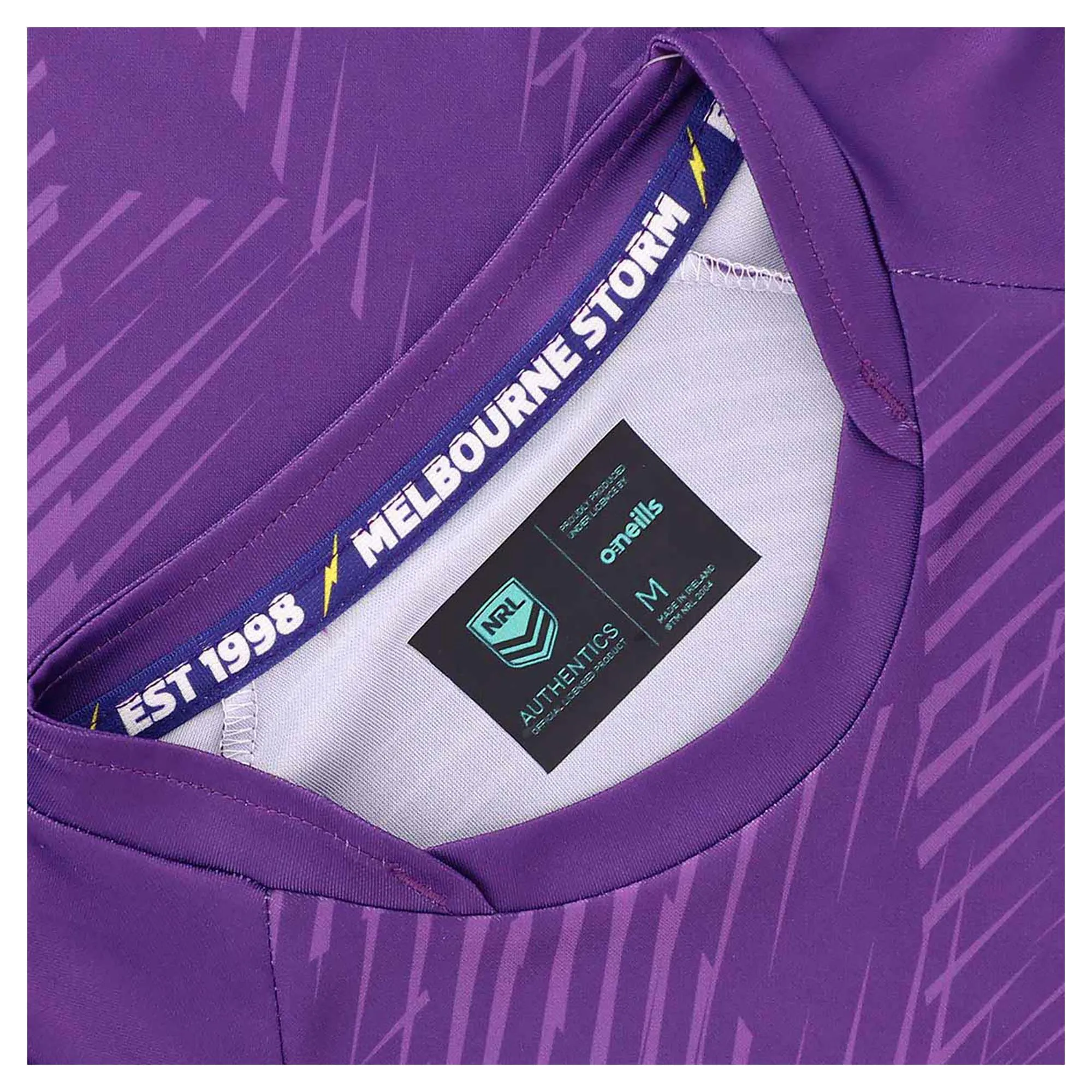 Men's NRL Melbourne Storm 2025 Purple Training Tee