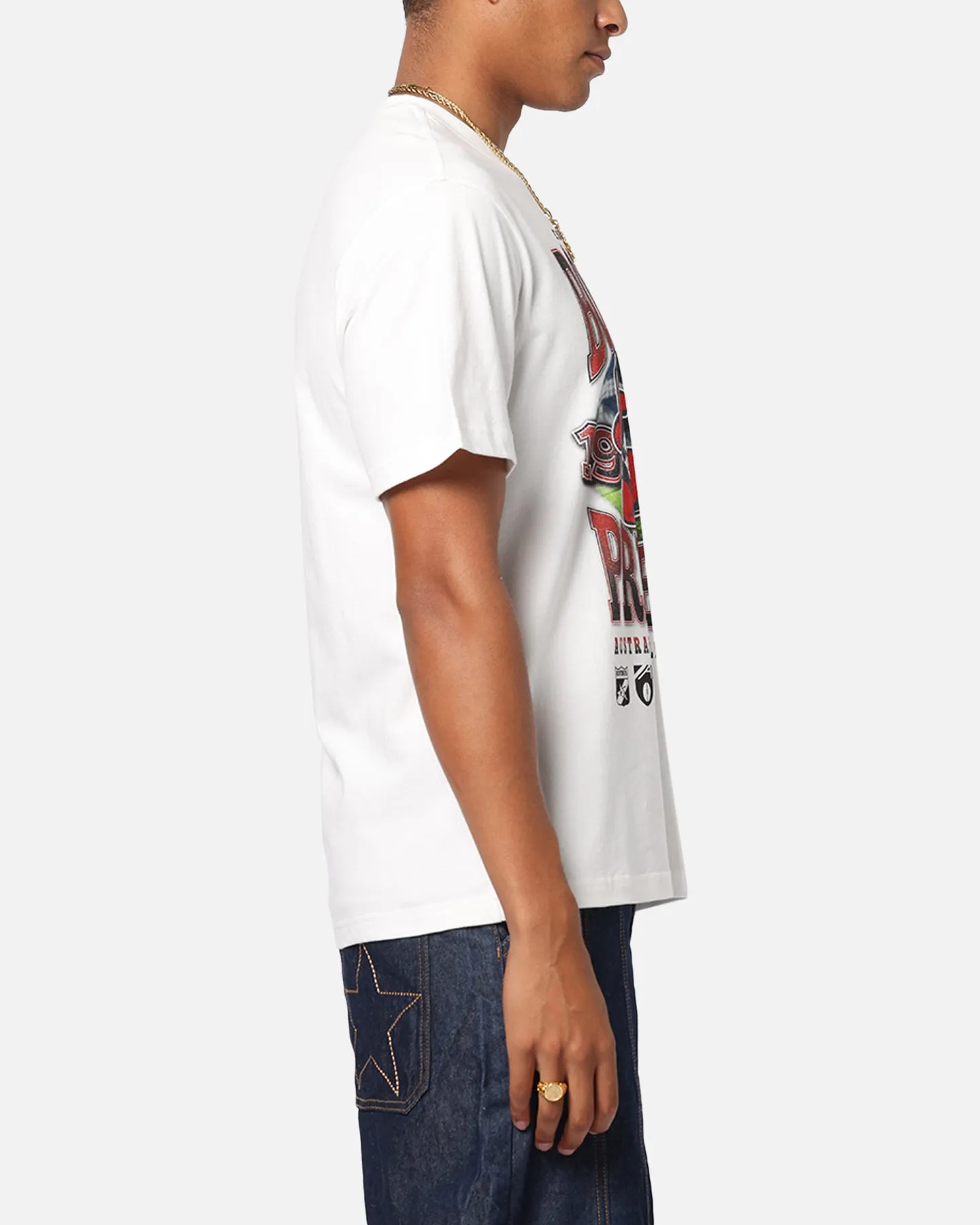 Mitchell & Ness Essendon Bombers Mascot T-Shirt Vintage White