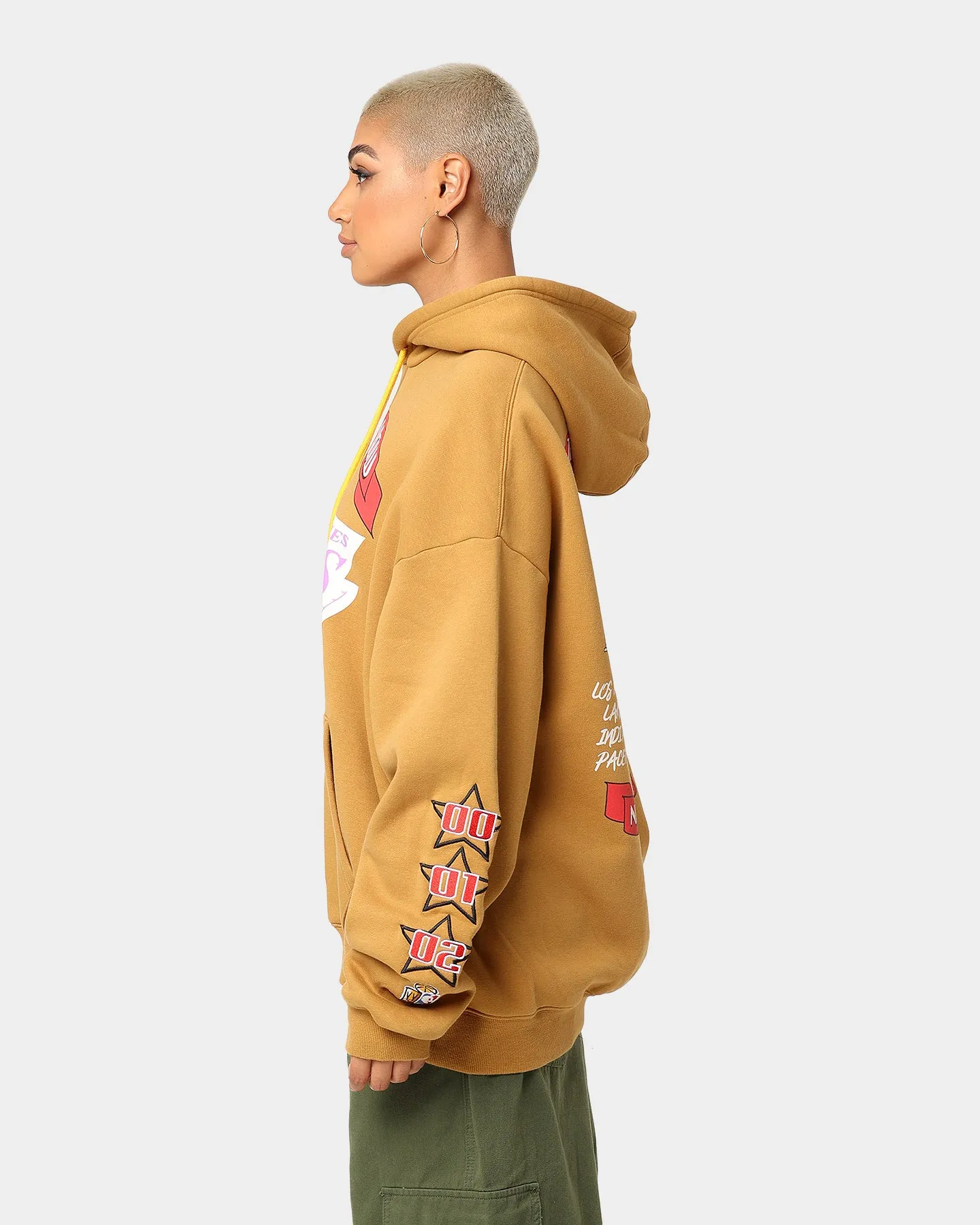 Mitchell & Ness Los Angeles Lakers 3-Peat Hoodie Bone Brown