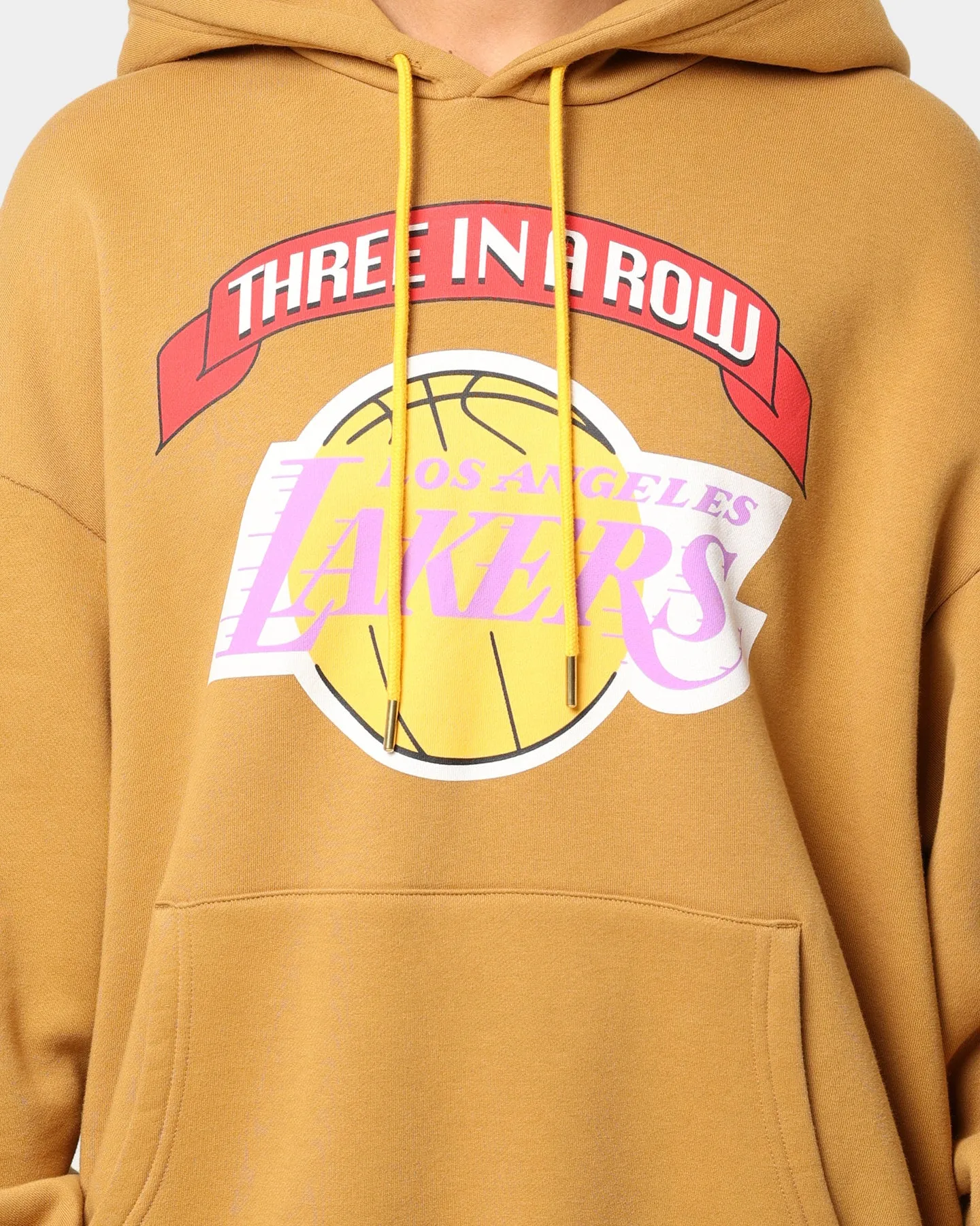 Mitchell & Ness Los Angeles Lakers 3-Peat Hoodie Bone Brown