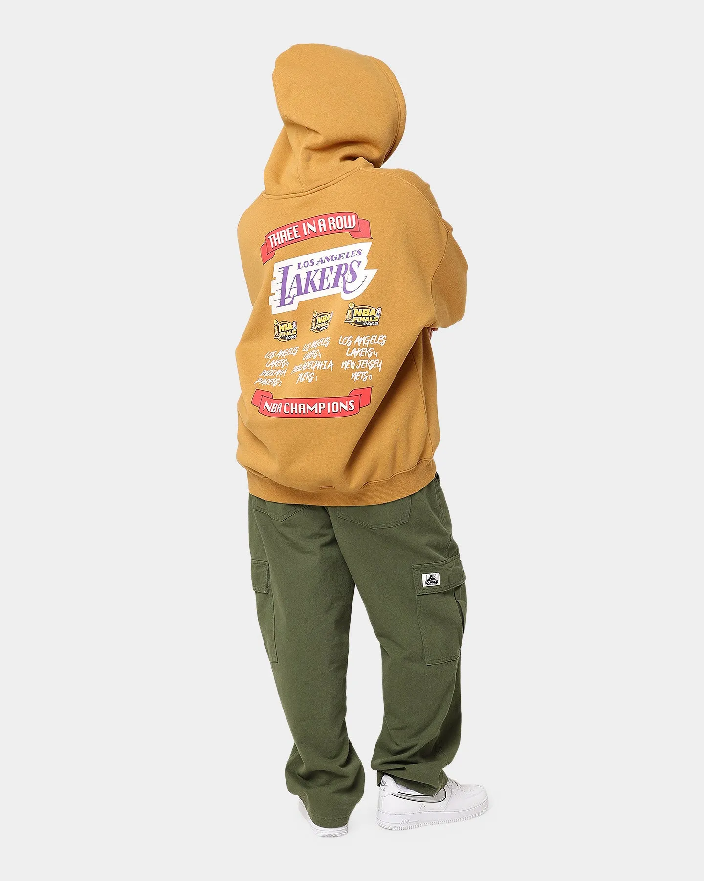 Mitchell & Ness Los Angeles Lakers 3-Peat Hoodie Bone Brown