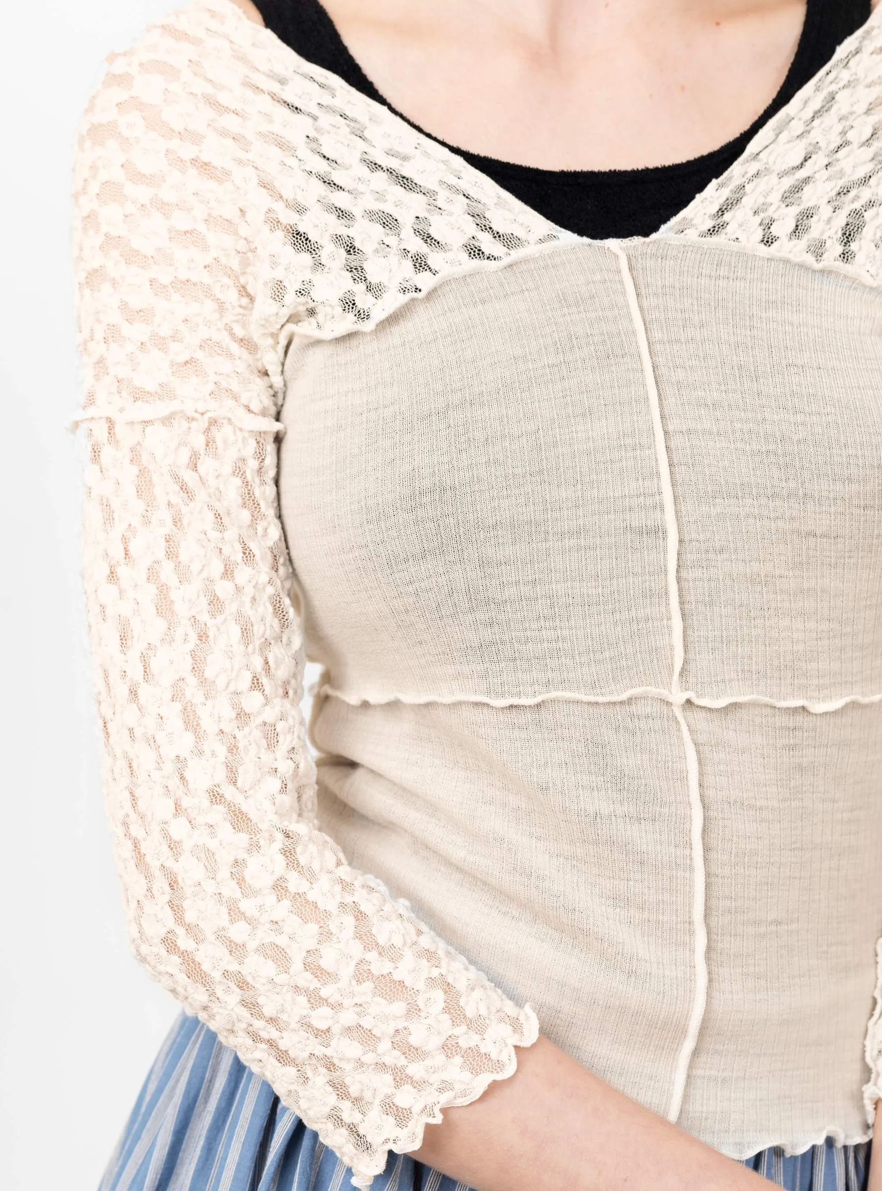 Nehru Long Sleeve Tee Undyed
